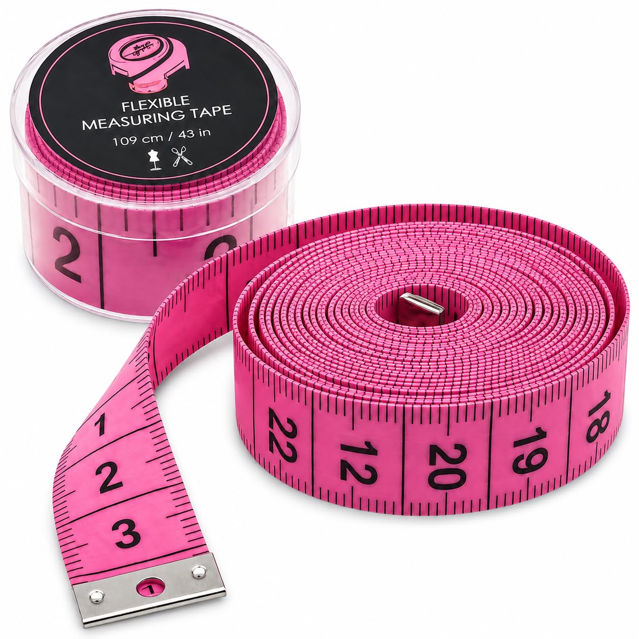 Detalle de TK Gruppe Timo Klingler 150 cm pink – taśma krawiecka 2 w 1, cm i cale