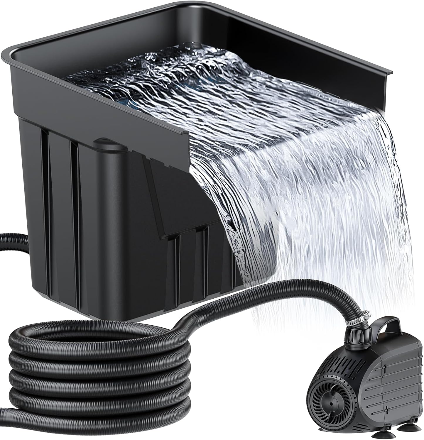 Detalle de POPOSOAP Cascade d’étang avec pompe 4500 L/h – kit tout-en-un pour bassin et ruisseaux