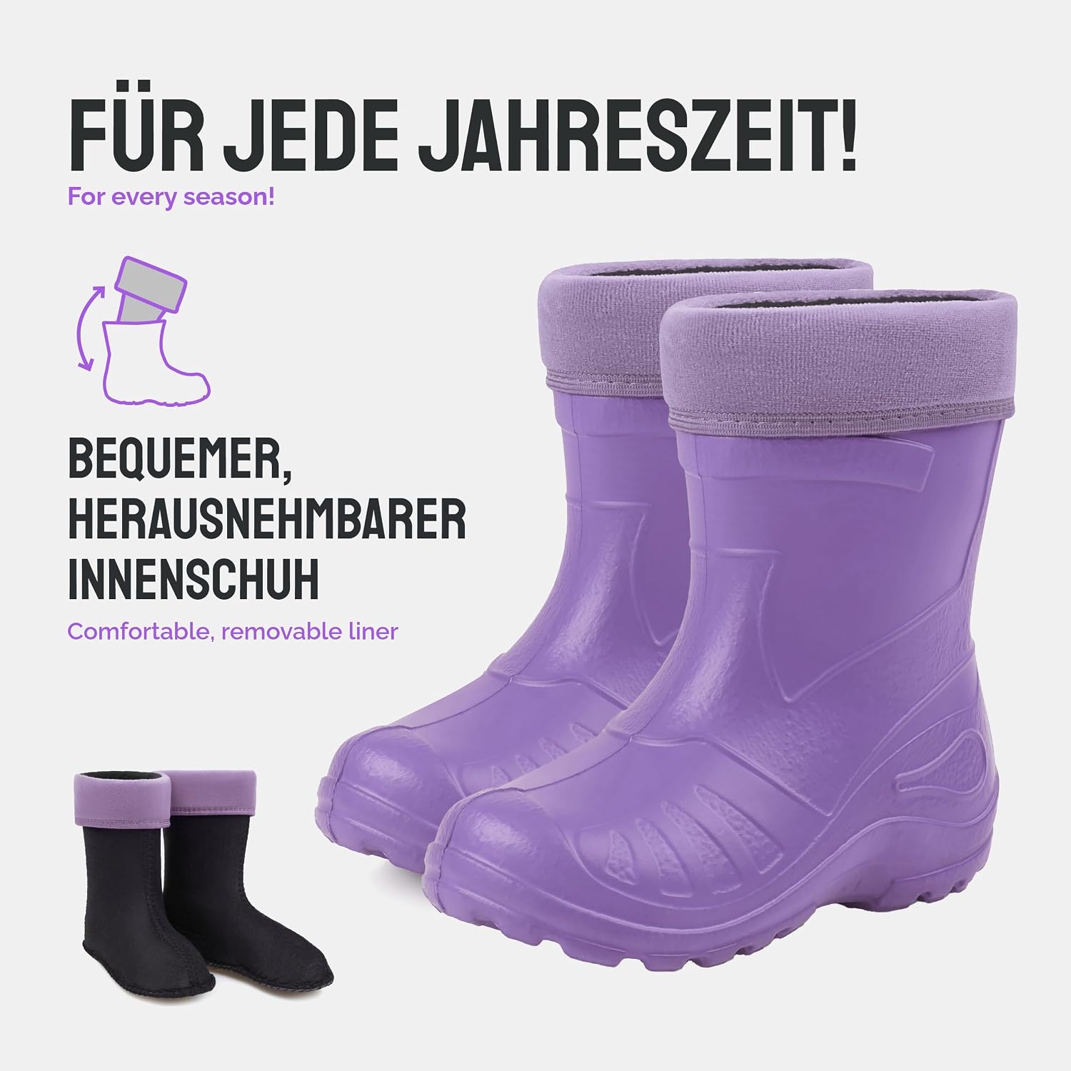 Detalle 2 de Ladeheid KL050 Kinder-Gummistiefel Regen 100% wasserdicht