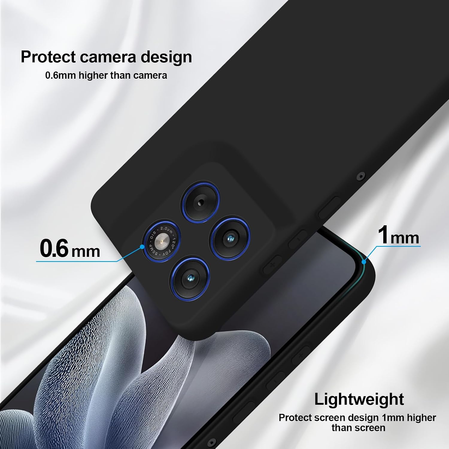 Detalle de GiiYoon Hülle für Motorola Edge 70 – Hochwertiges Liquid Silicone Case mit Rundumschutz
