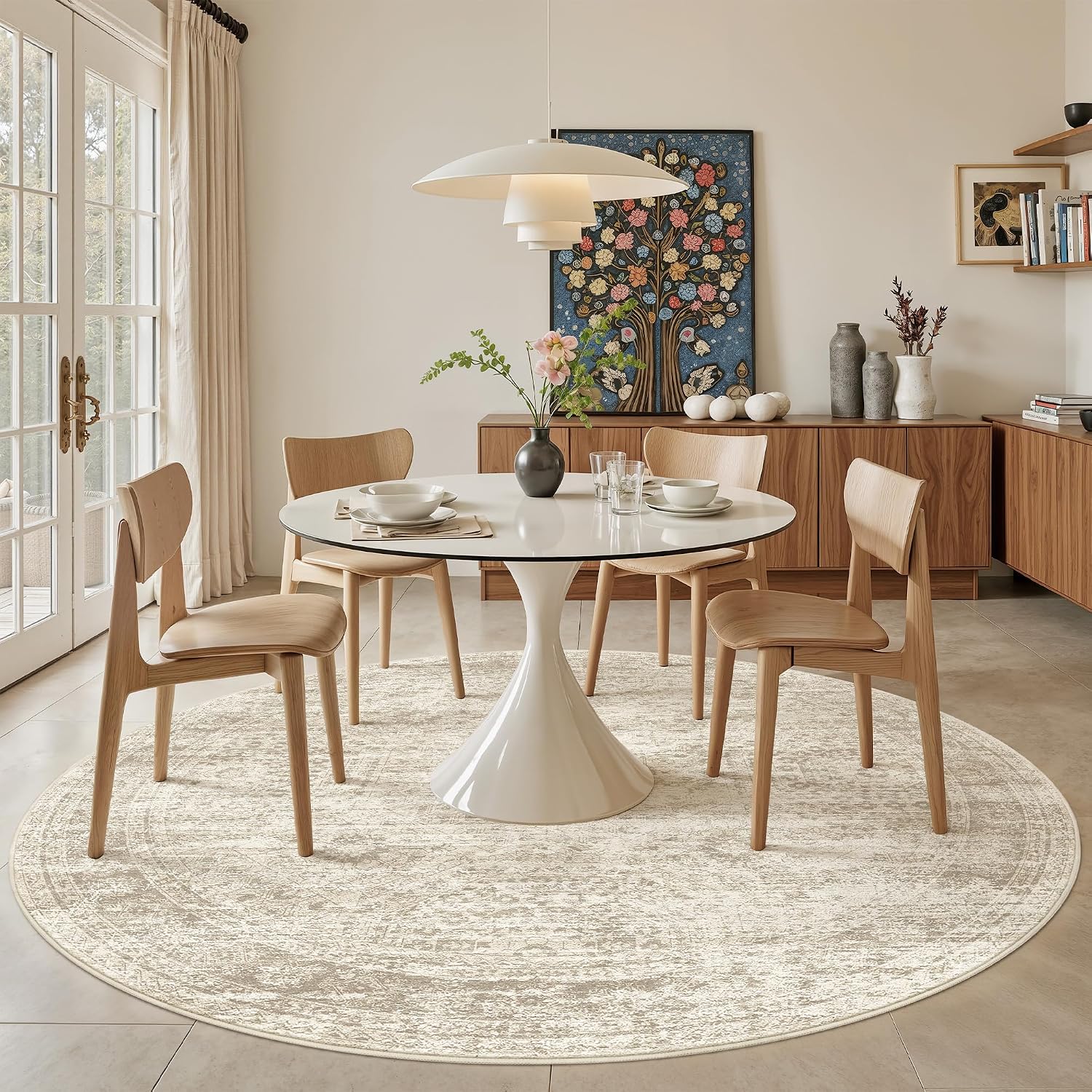 Detalle de Soalmost Round Area Rug 8x8