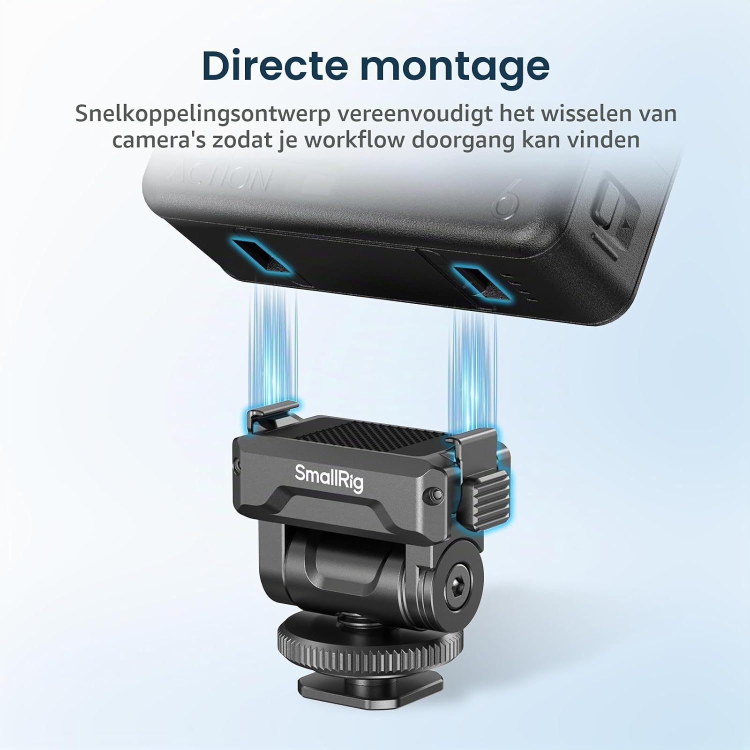 Detalle 2 de SMALLRIG 6440 cold shoe-bevestiging voor DJI Osmo Action 6 en Nano, 160°