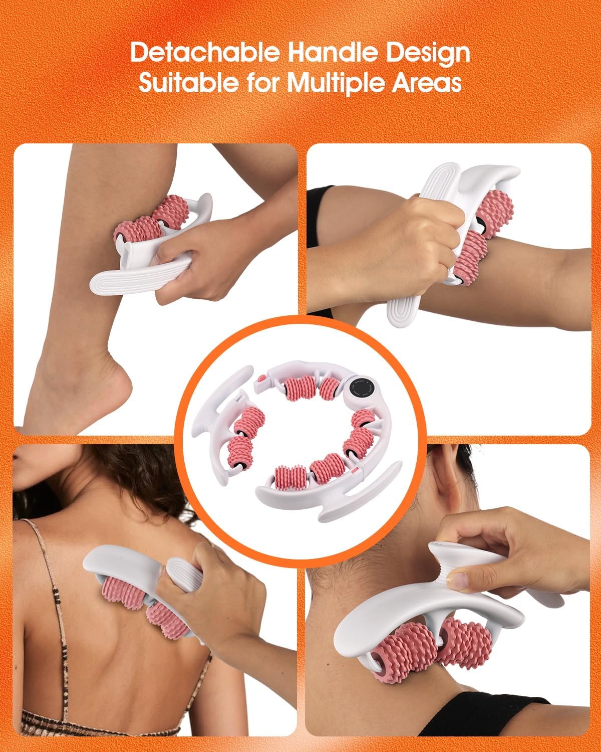 Detalle 1 de Rovista CA-Cellulite Manual Massage Roller with Detachable Handles