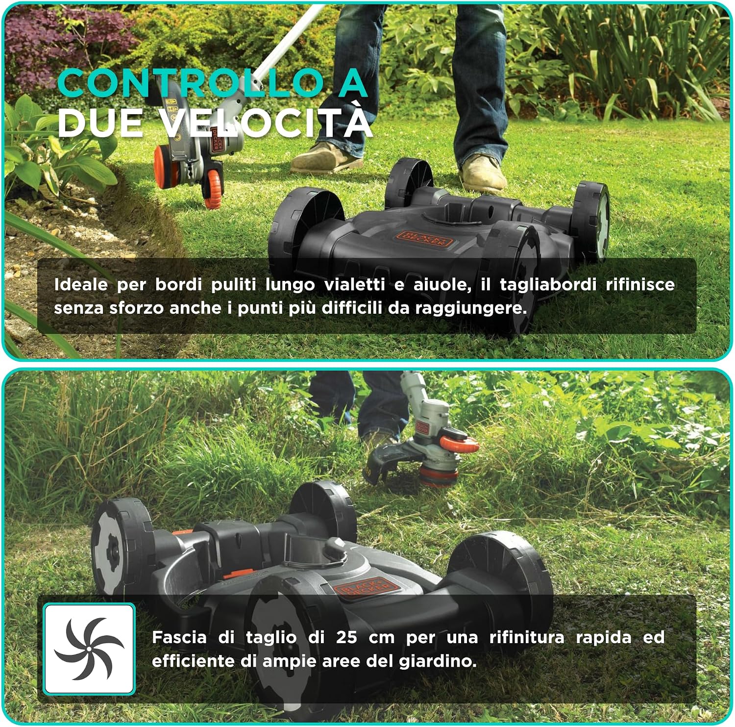 Detalle 2 de BLACK+DECKER STC1820CM-QW: Tagliabordi senza fili 18V POWERCONNECT 3-in-1