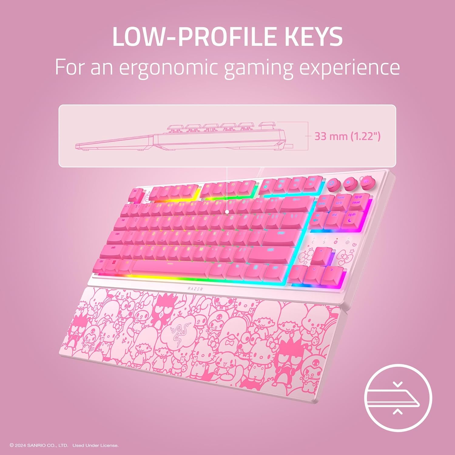 Thumbnail 1 de Razer Ornata V3 TKL Gaming Keyboard: Hello Kitty Edition