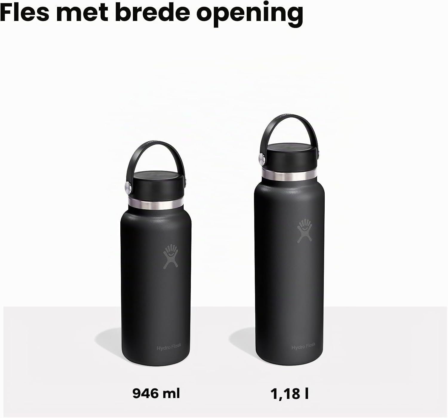 Detalle de Hydro Flask Wide Flex Cap drinkfles 1.182 ml, geïsoleerd en lekvrij, Harbor Blue