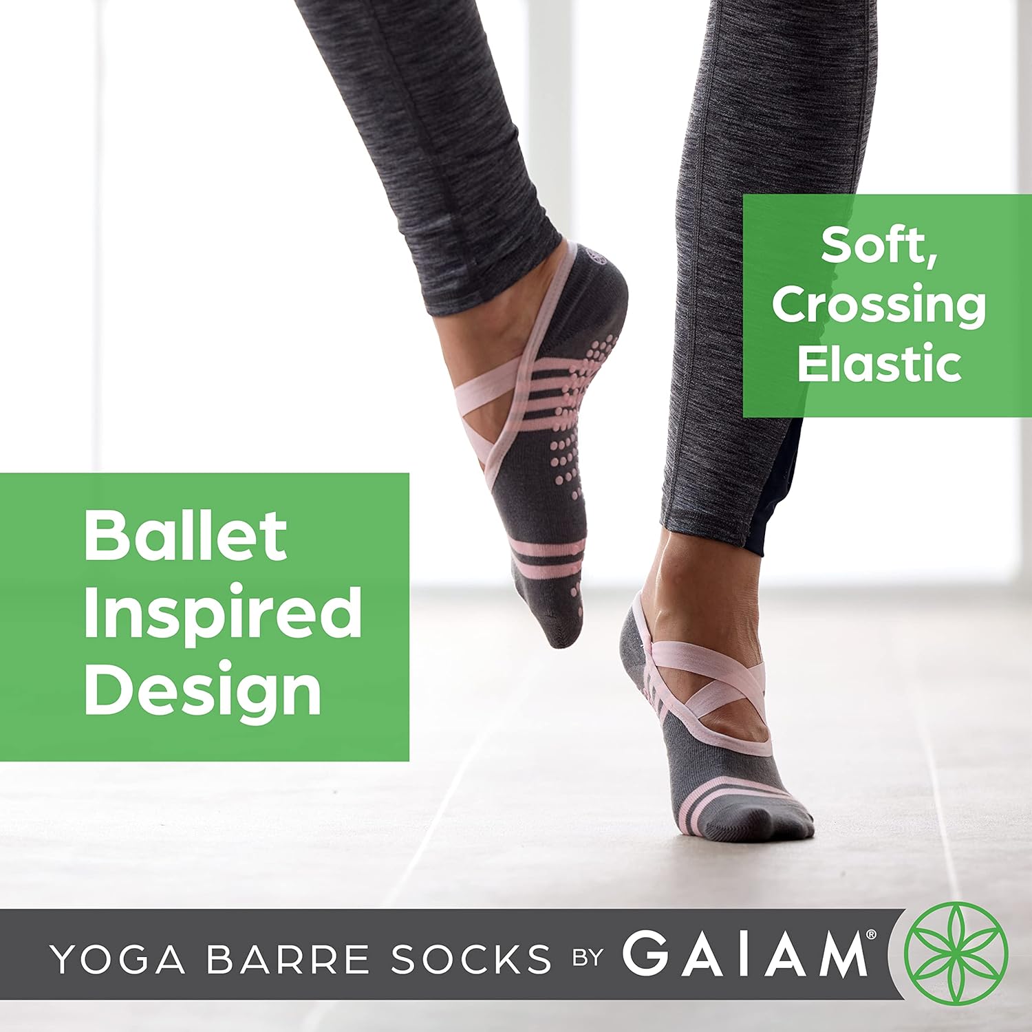 Thumbnail 5 de Gaiam Grippy Studio Yoga Socks for Extra Grip
