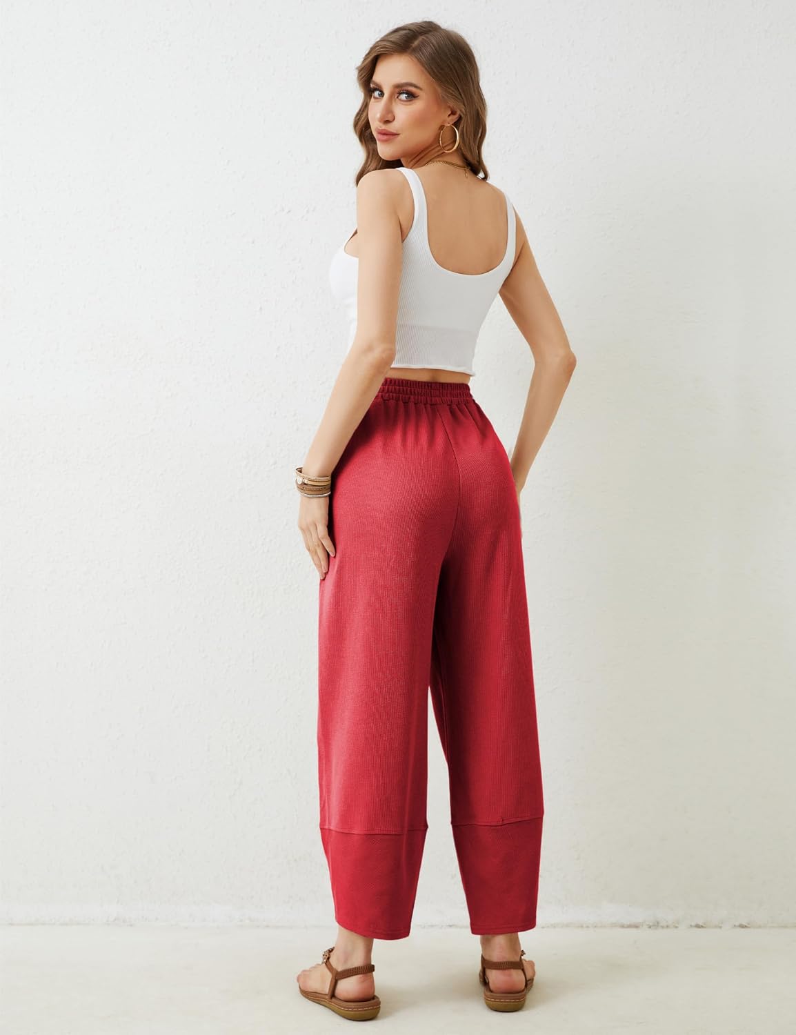 Thumbnail 6 de Xiaoxuemeng Women's Baggy Wide Leg Palazzo Pants with Pockets
