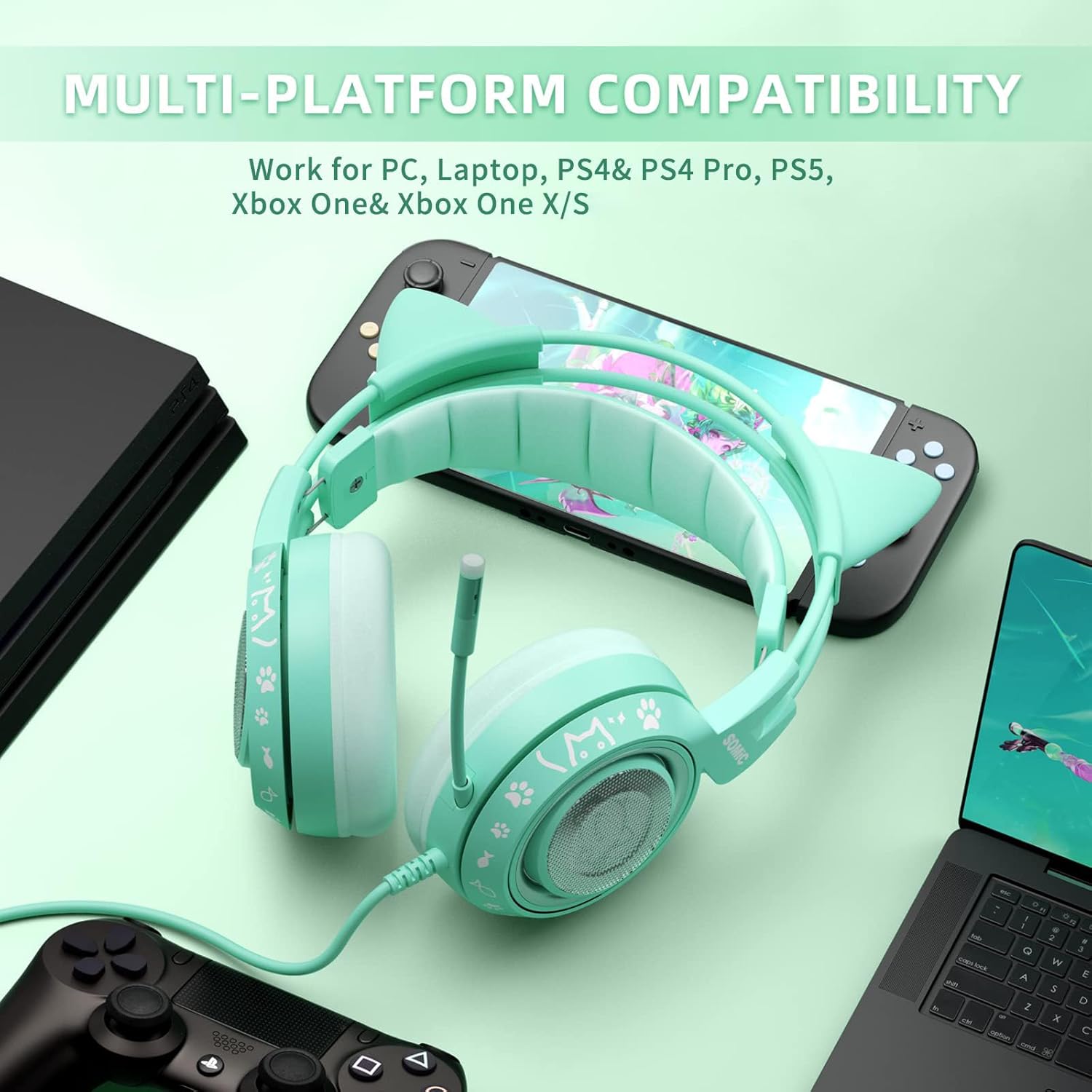 Thumbnail 1 de Somic G951S Green Gaming Headset