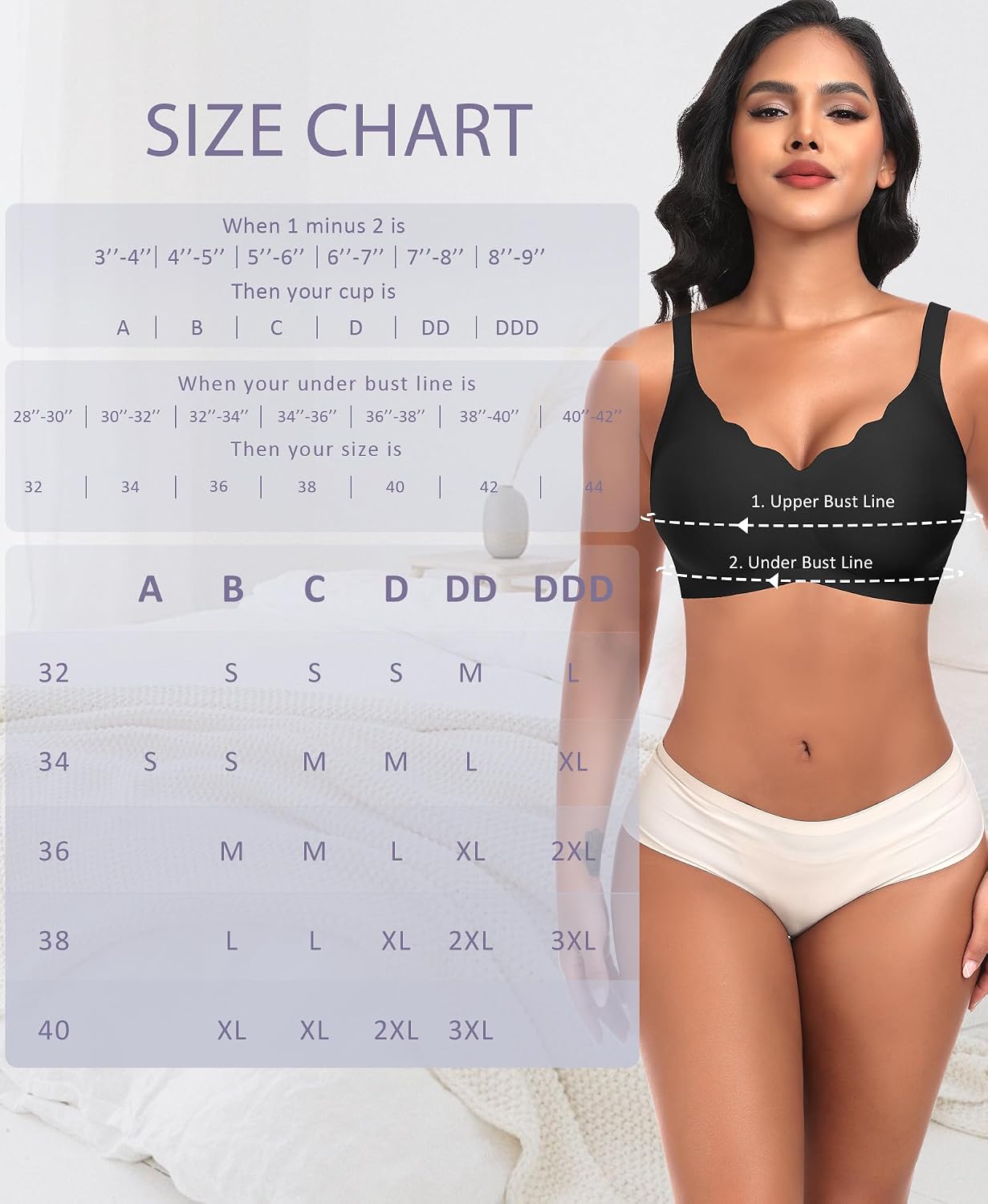 Detalle de Ganado WNBR003 Wireless Jelly Bra, Seamless Padded Full-Coverage