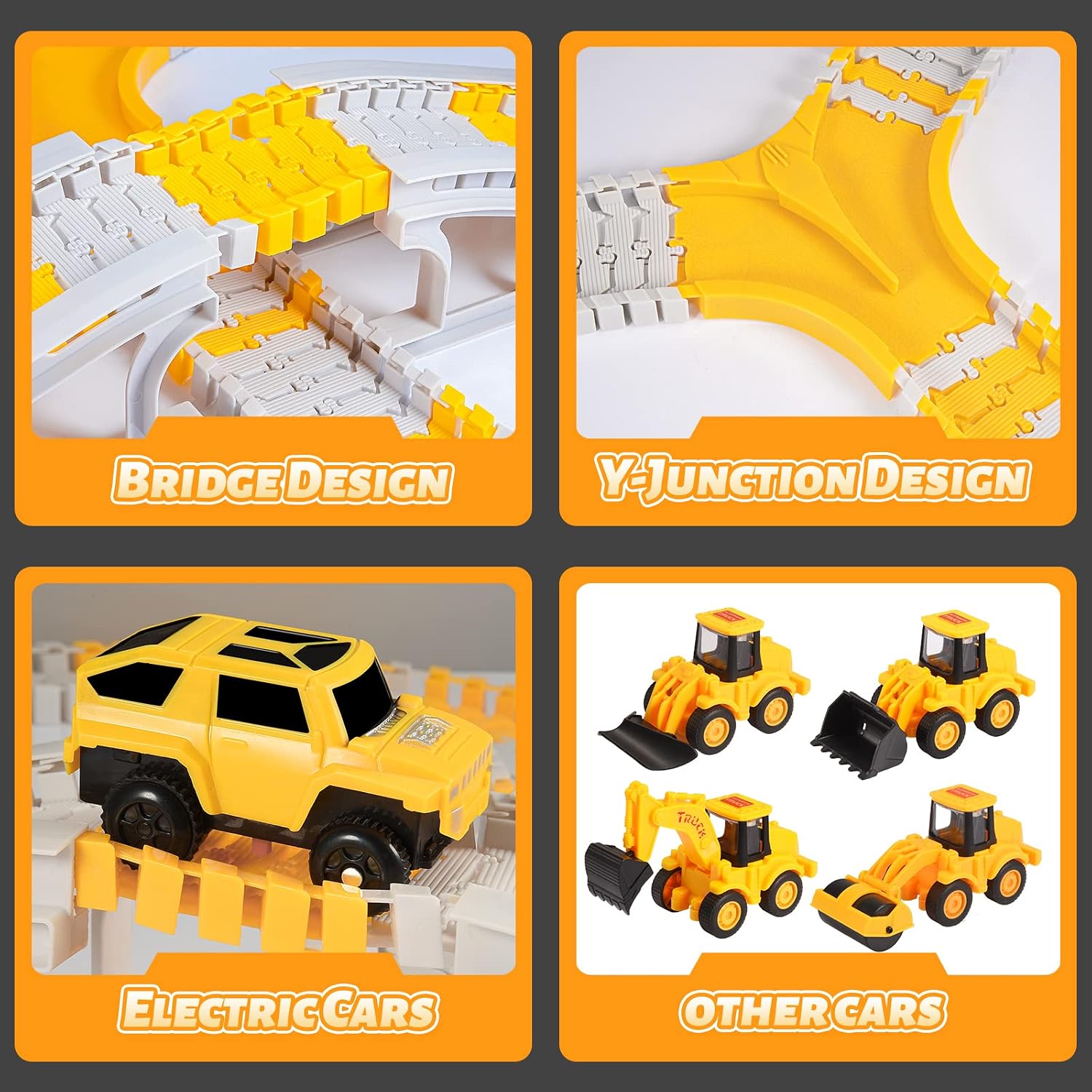 Detalle de Adeokay Giocattoli: pista da corsa STEM per bambini 3–8 anni (set completo con veicoli e accessori)