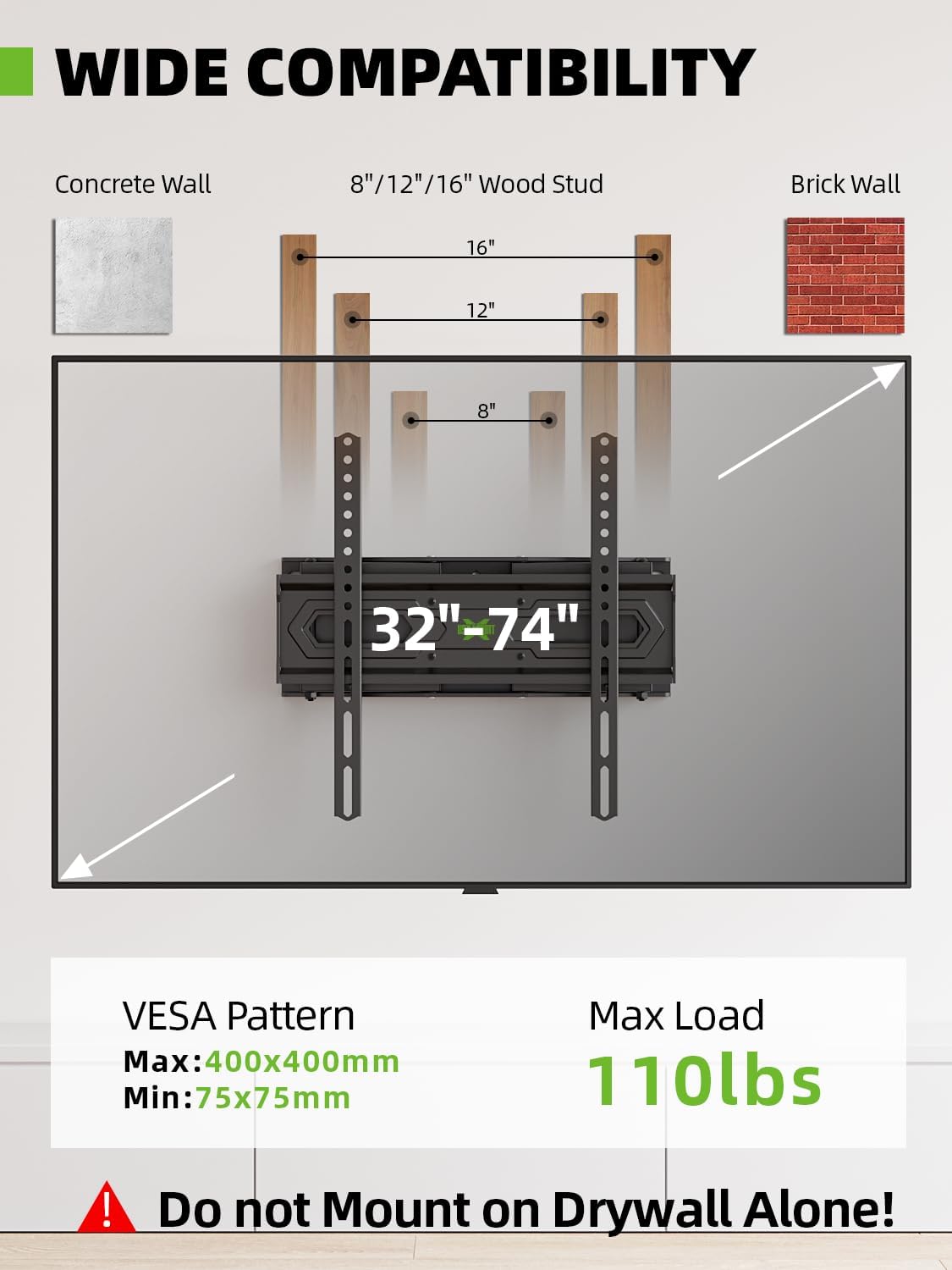 Detalle 2 de USX MOUNT Full Motion TV Wall Mount for 32-70" 110 lbs