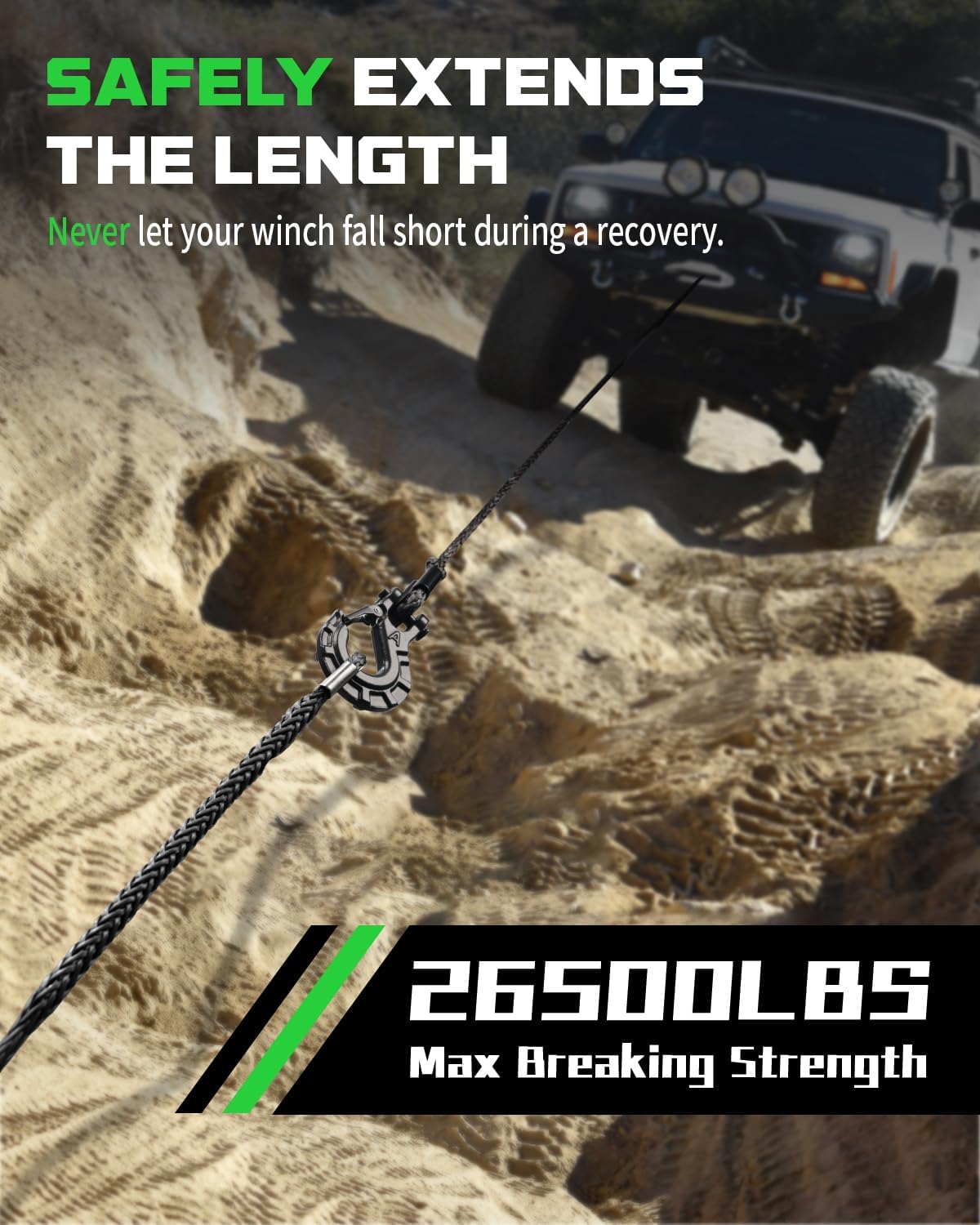 Thumbnail 1 de DAYDOOR Winch Rope Extension 92ft