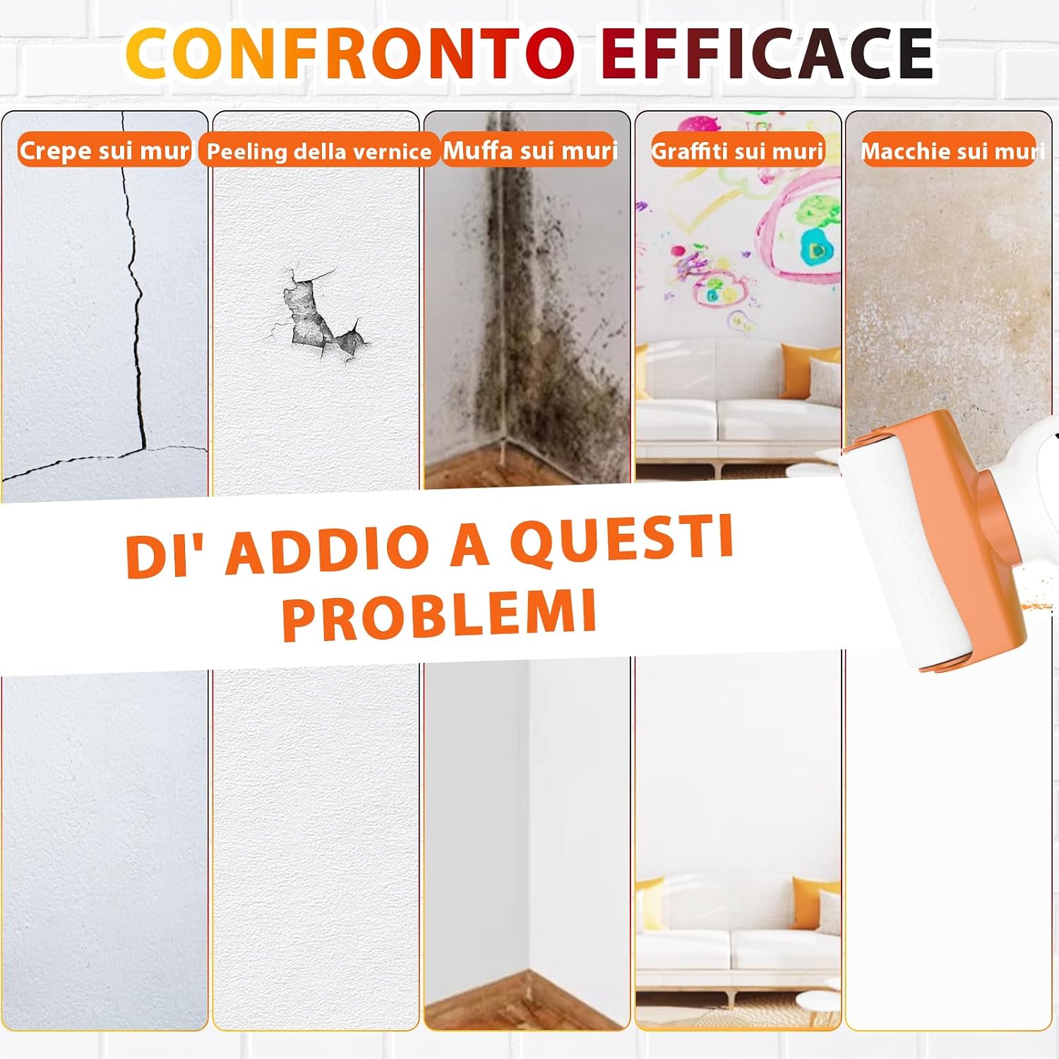 Detalle de Vernice Bianca Muro Interno 500g con Kit di Riparazione Portatile e Integrato
