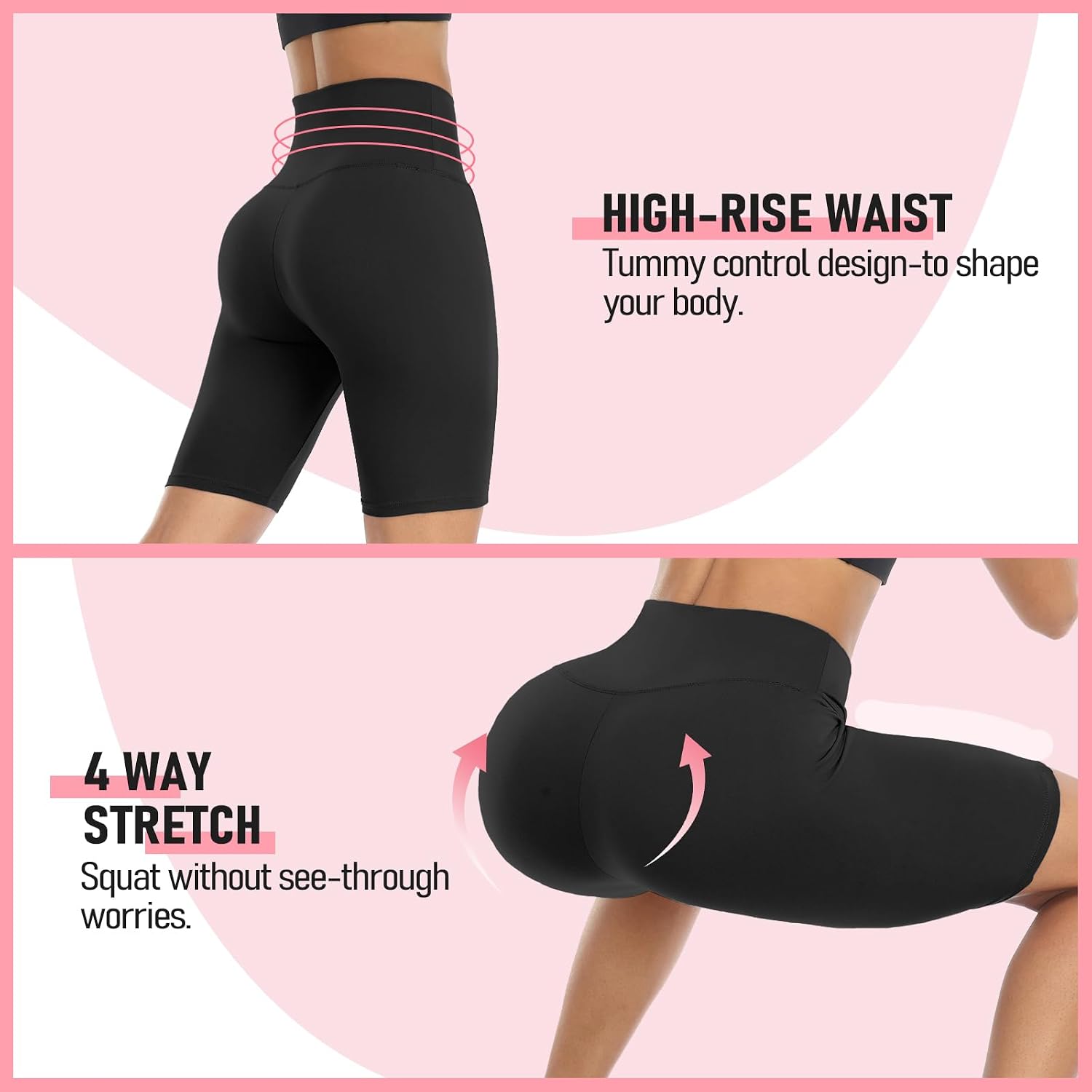 Detalle de GROTEEN 7-Pack High Waisted 5''/8'' Biker Shorts for Women