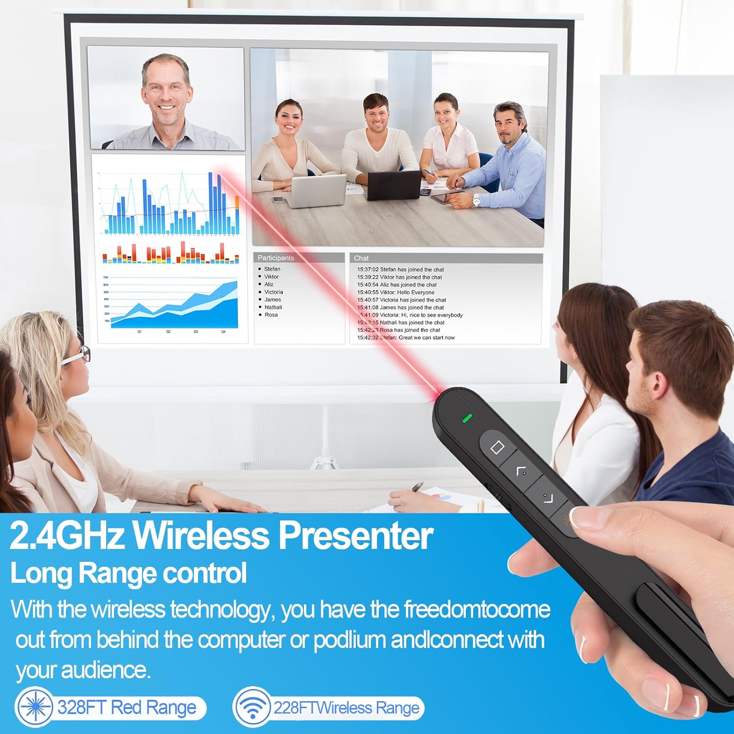 Thumbnail 4 de 2-in-1 USB Type-C Presentation Clicker 328 ft