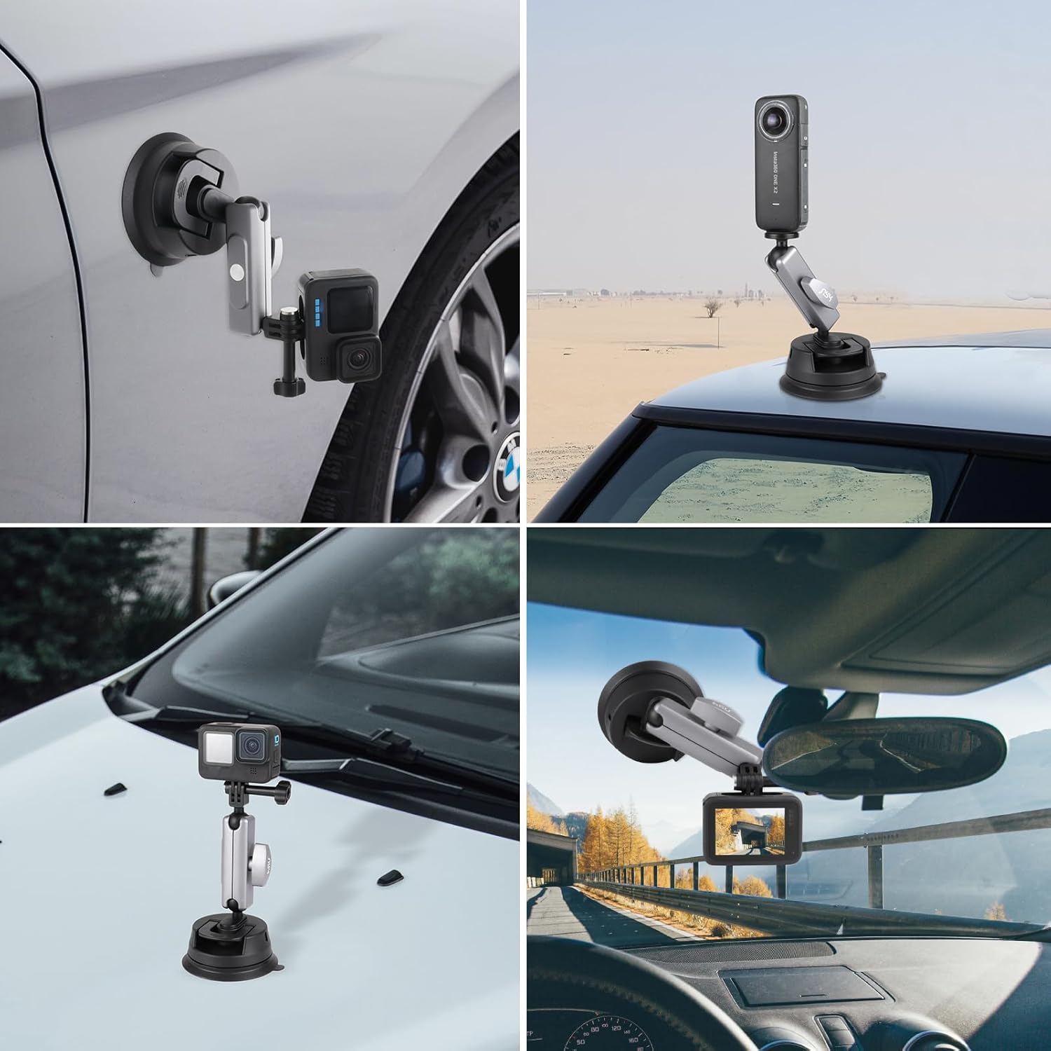 Thumbnail 1 de HSU Suction Cup Mount for Action Camera – Universal Car Window Kit