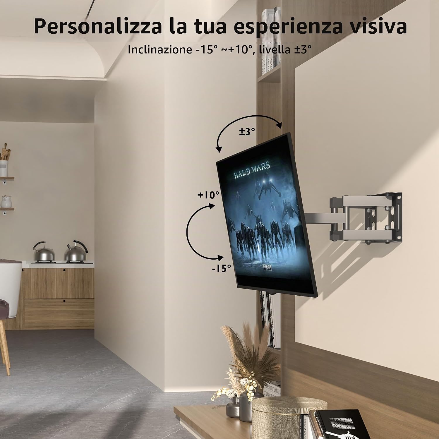 Thumbnail 3 de BONTEC Supporto TV da 23–70" inclinabile fino a 45 kg