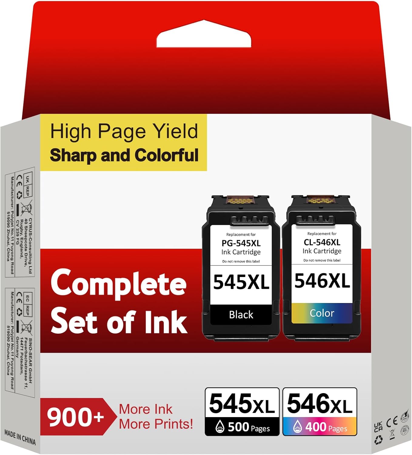 Detalle de Sunnieink 545/546 XL 2er-Pack Druckerpatronen 🖨
