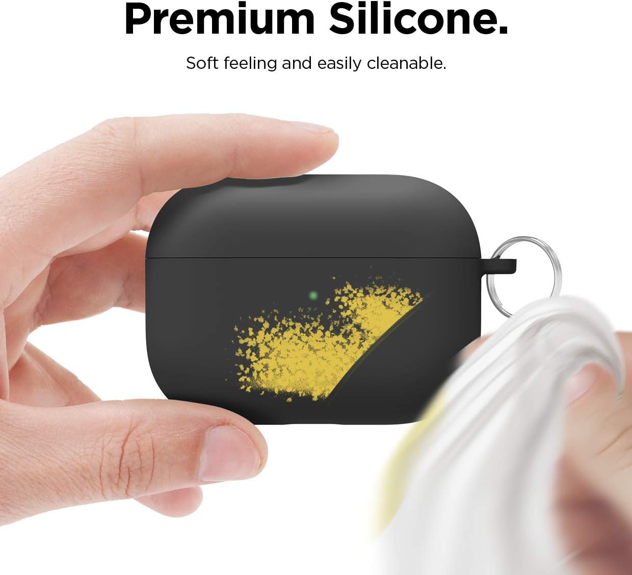Thumbnail 4 de elago Étui liquide hybride avec mousqueton pour AirPods Pro (Noir) : protection en silicone
