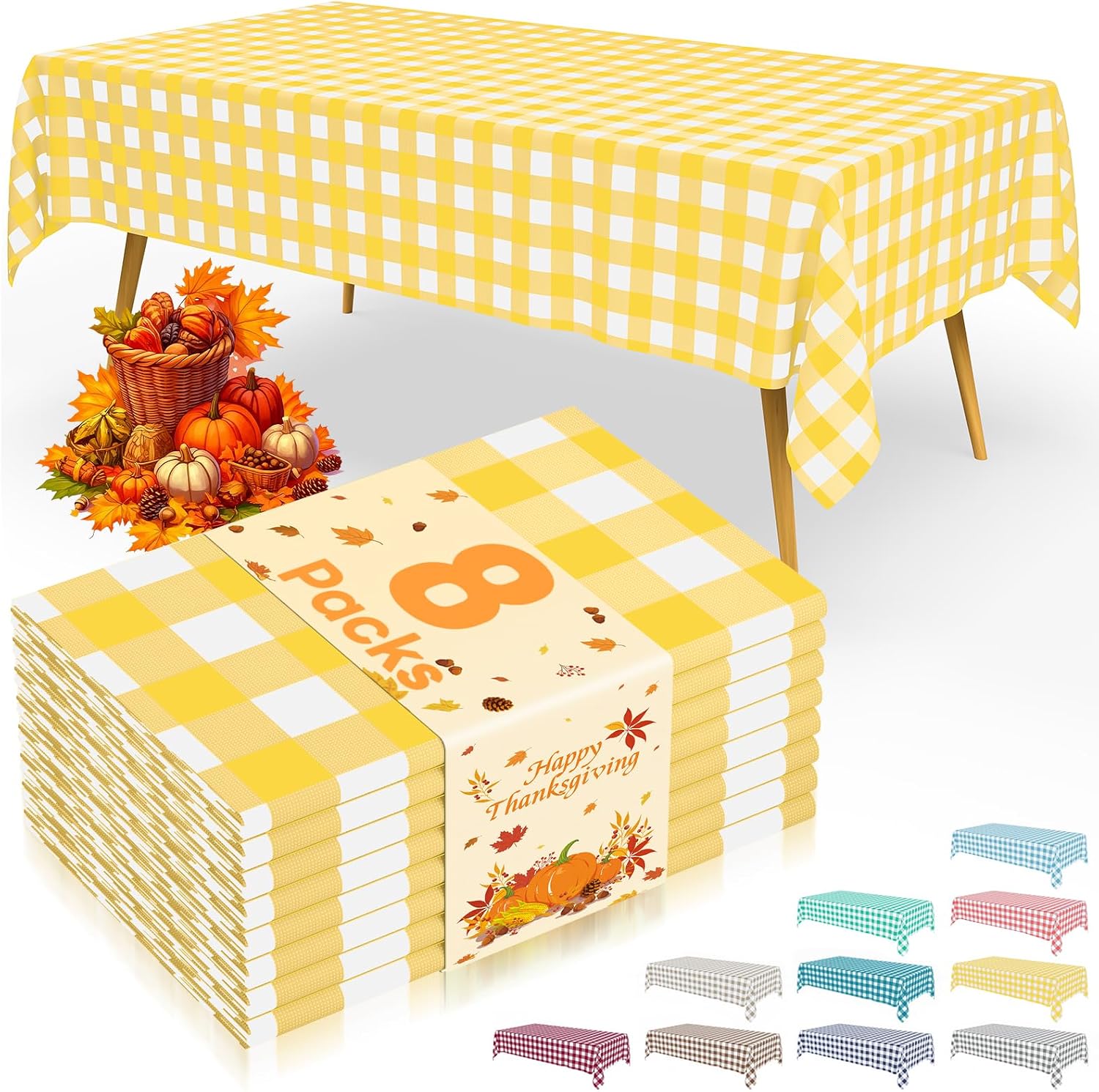 Detalle de Smiry Disposable Tablecloth, 54 x 108 Inch