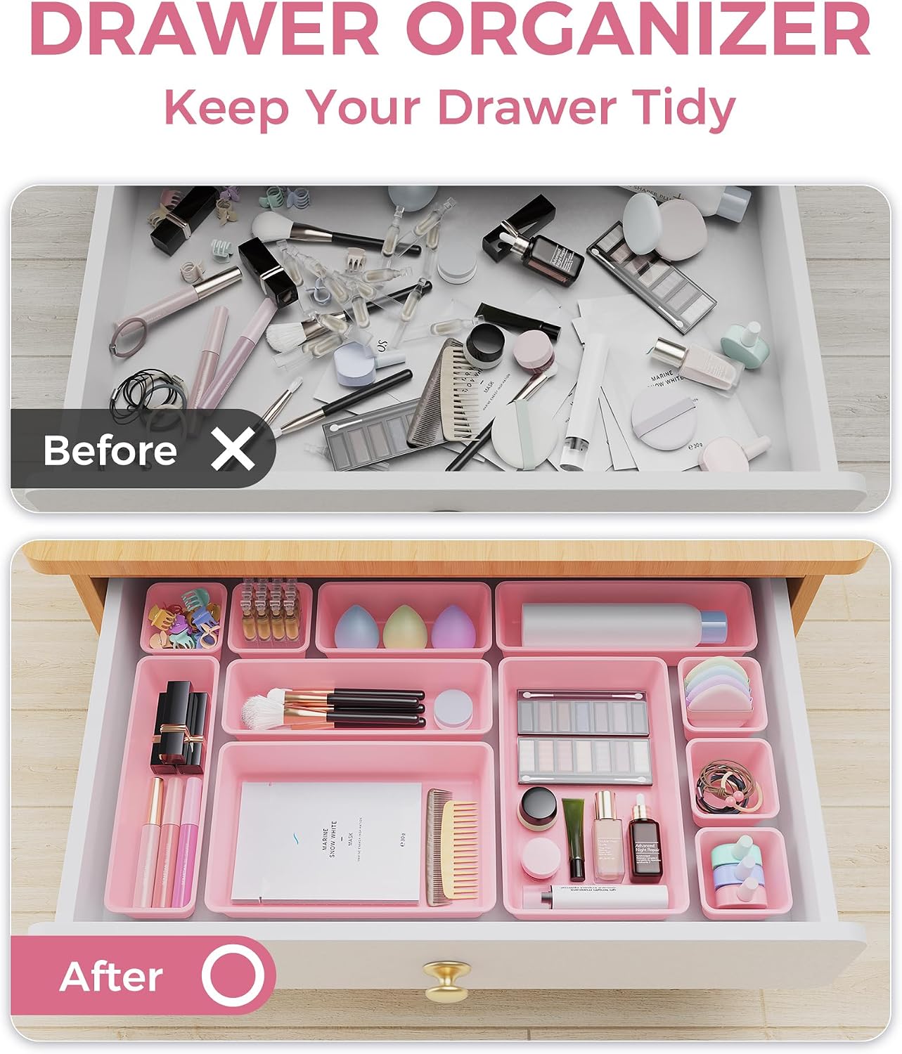 Detalle 2 de BiuLeon Drawer Organizer Set, Plastic