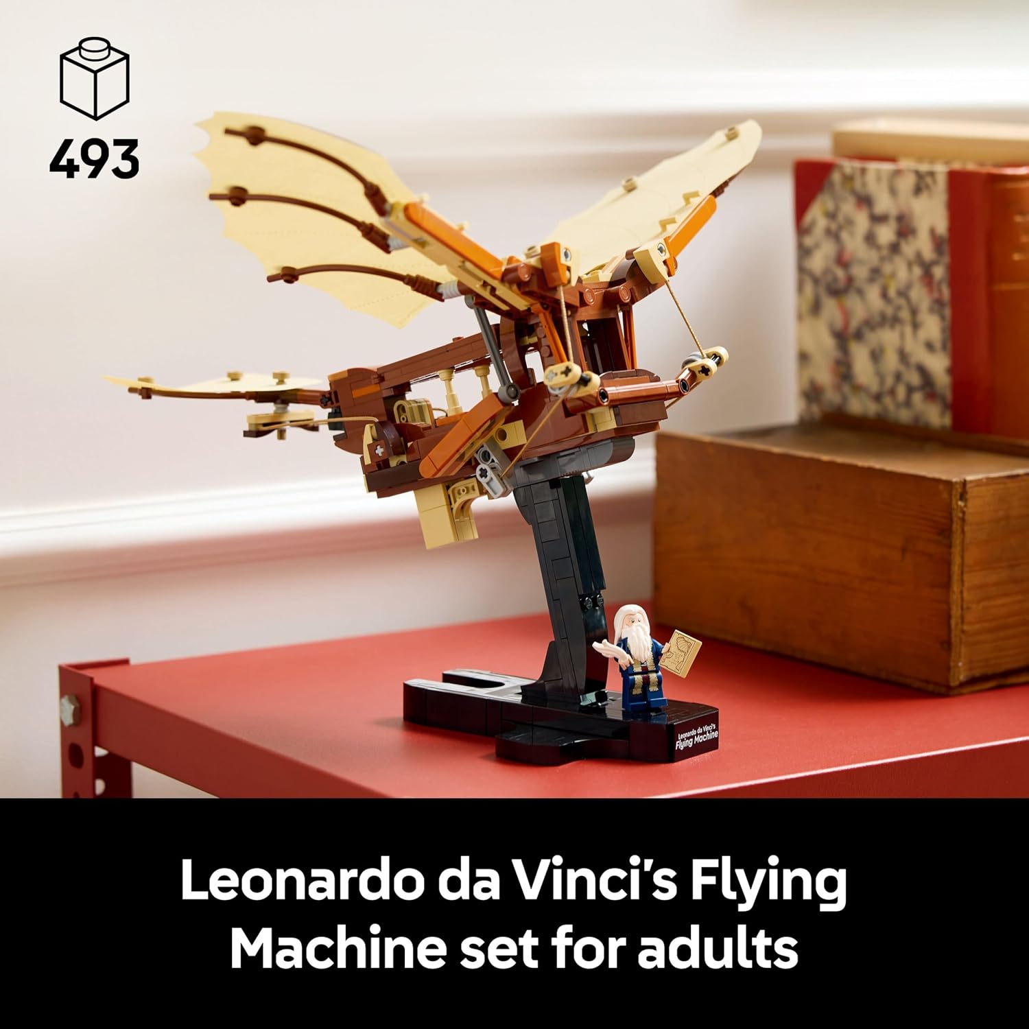 Detalle de LEGO Icons Leonardo da Vinci’s Flying Machine 10363 – A thoughtful display kit for history lovers