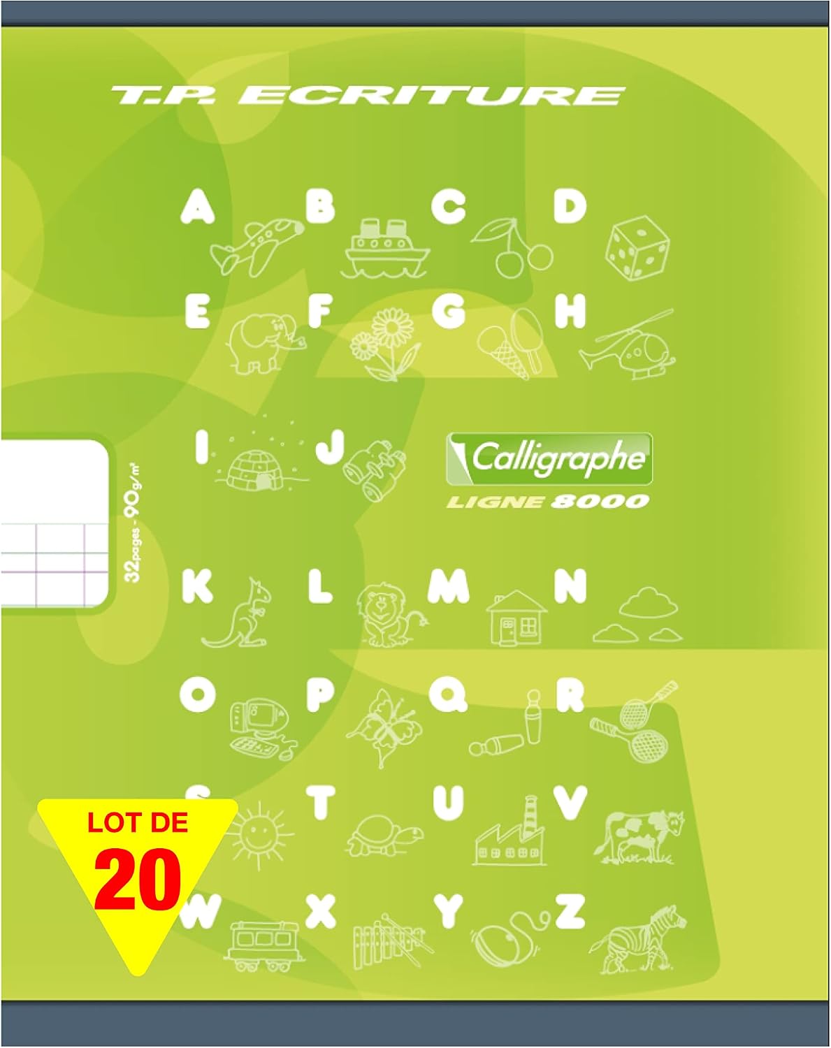 Detalle de Calligraphe 108504C – Lot de 20 Cahiers de Travaux Pratiques Roses Clairefontaine 17x22 cm