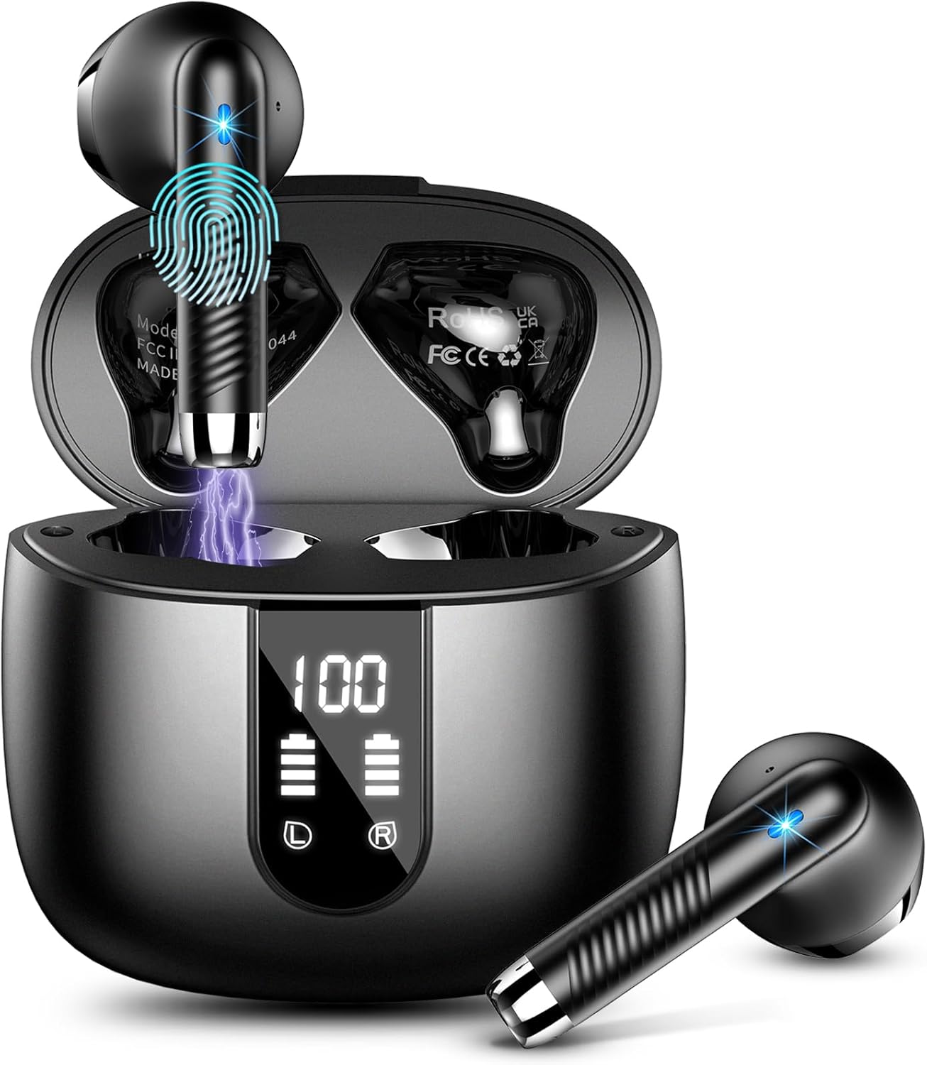 Detalle de J55 Bluetooth Kopfhörer 48H Akku