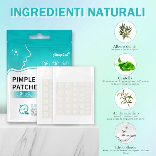 Detalle de cheap4uk Patch Brufoli Visibile 264 pezzi – cerotti invisibili per il viso