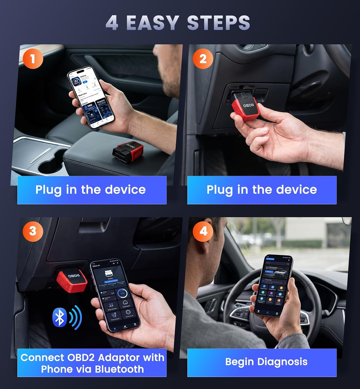 Thumbnail 4 de OBD2 Scanner with Upgrade Battery Tester for Cars