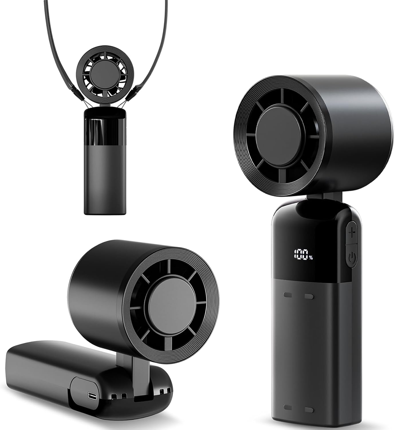 Detalle de Handheld Fan Portable: A compact personal cooling option with long-lasting battery