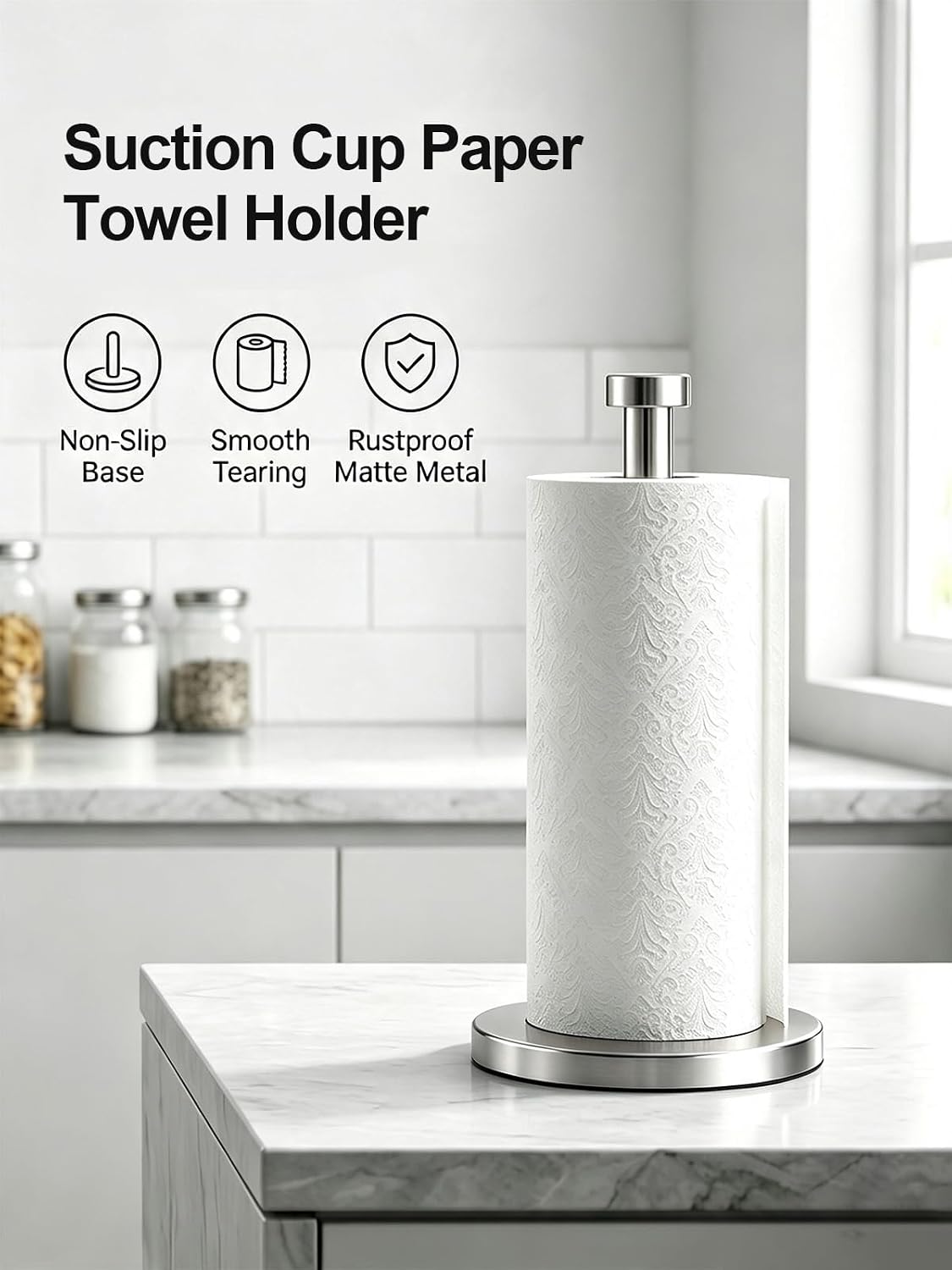 Thumbnail 1 de VEHHE Countertop Paper Towel Holder Stainless Steel