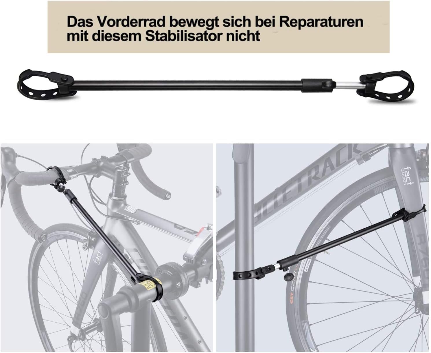 Detalle 2 de CXWXC 30KG loading bicycle repair stand with 360° swivel clamp, magnetic tray and quick-release rod
