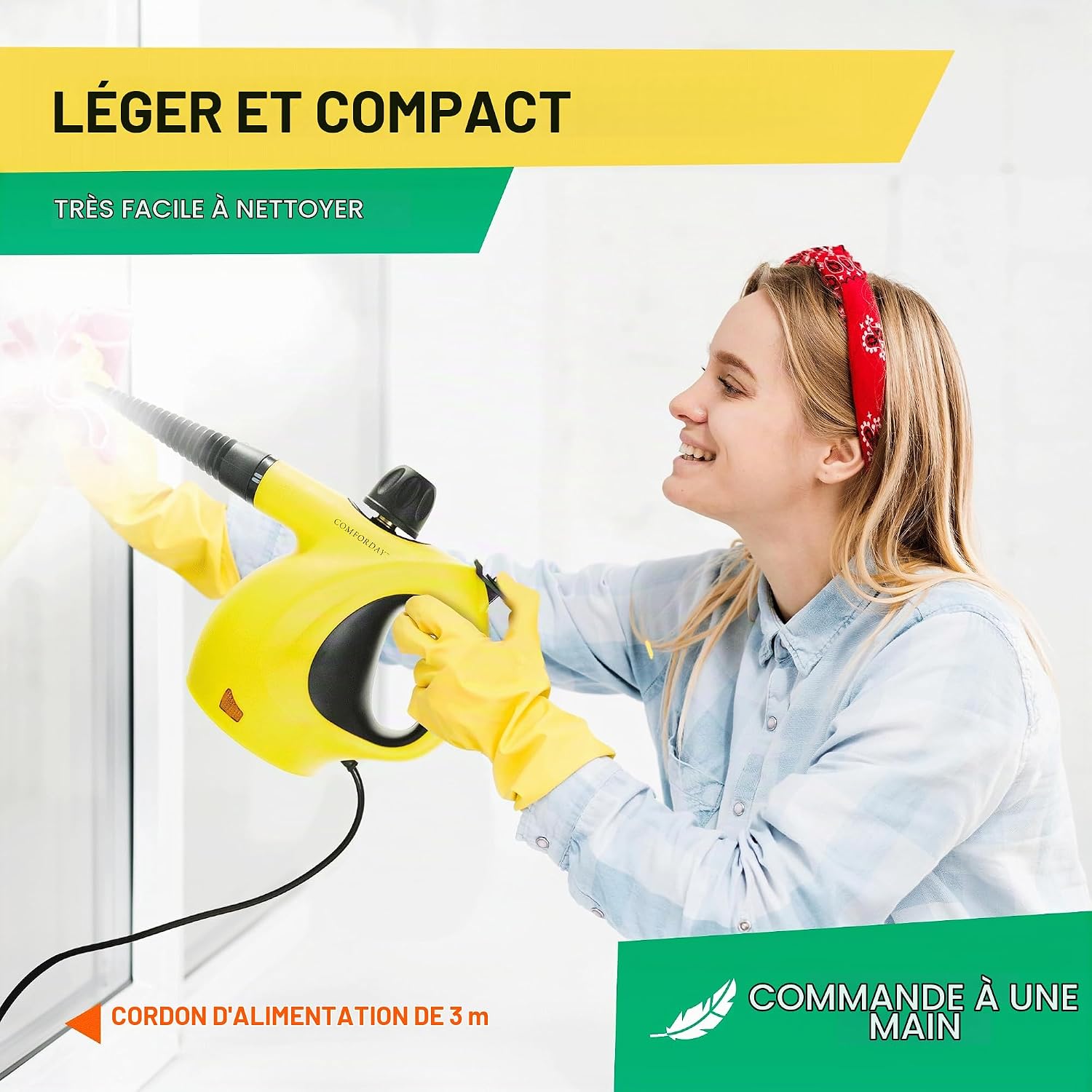 Detalle de Comforday HH handstoomreiniger 1050 W, 350 ml en 9 accessoires