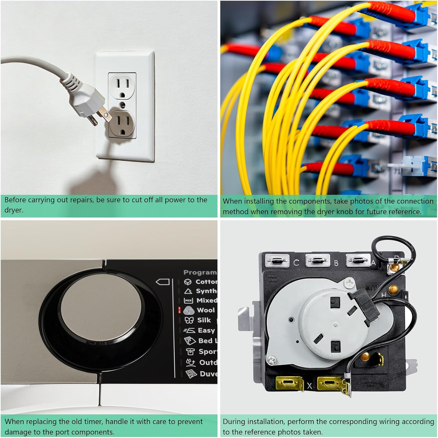 Detalle de RASETSU WE4M527 Dryer Timer Replacement for Select GE, Hotpoint and Kenmore Models