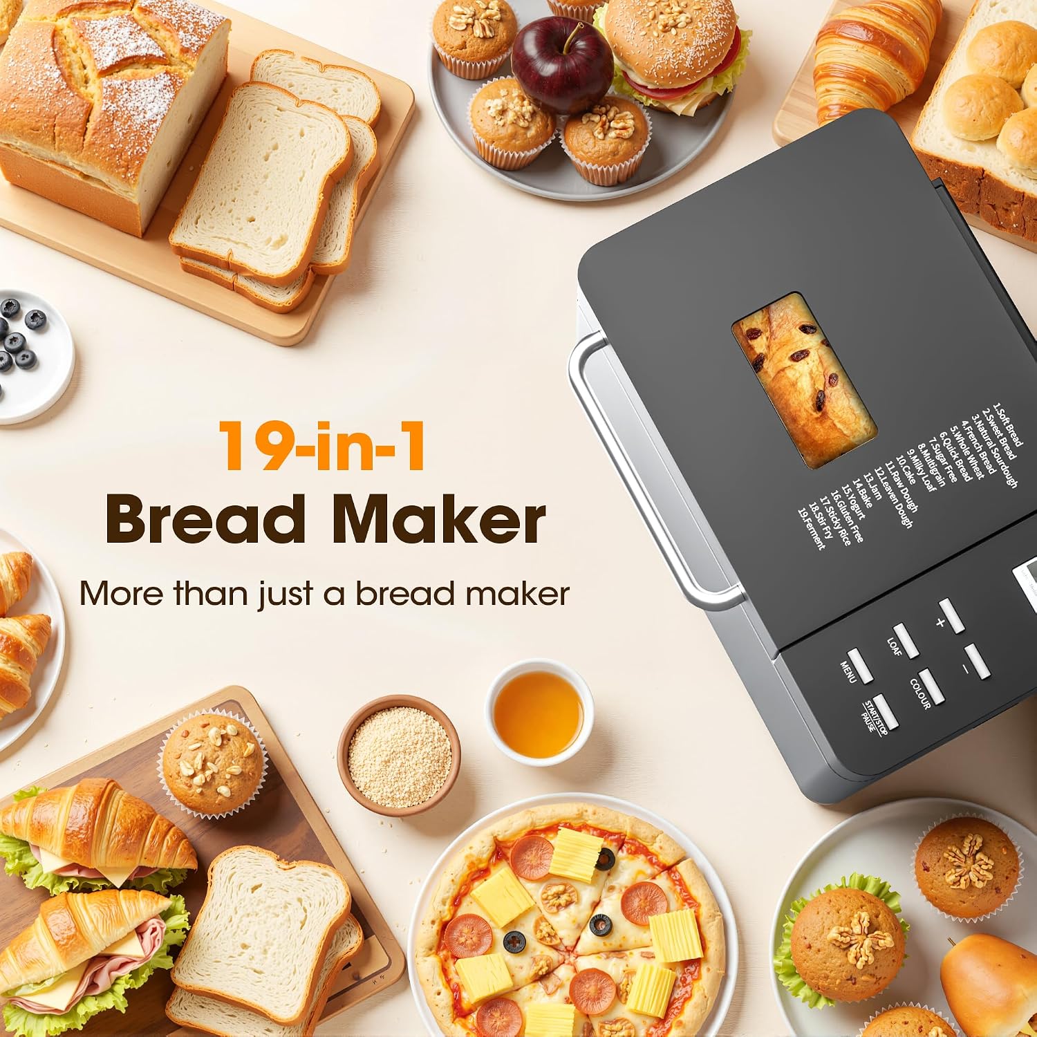 Detalle de Bread Maker 19-in-1 1kg Triumphkey