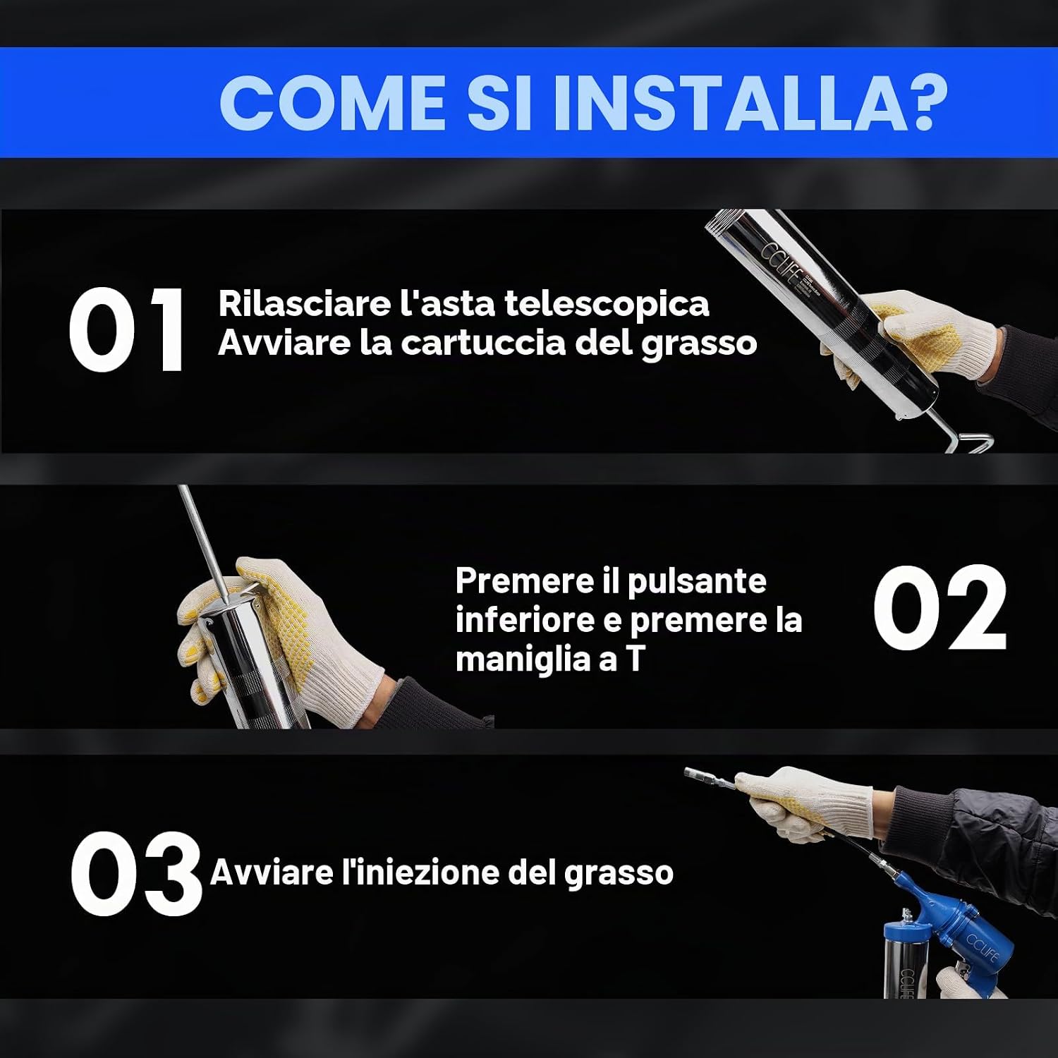 Thumbnail 3 de CCLIFE 6000PSI Ingrassatore 400 CC 🛠
