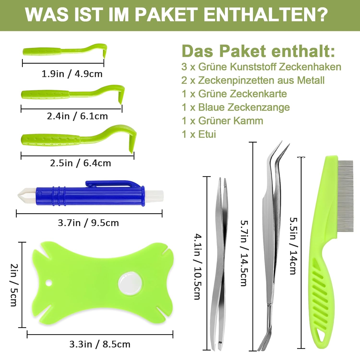 Thumbnail 6 de Nepfaivy Zeckenzange 8er-Set für Haustiere