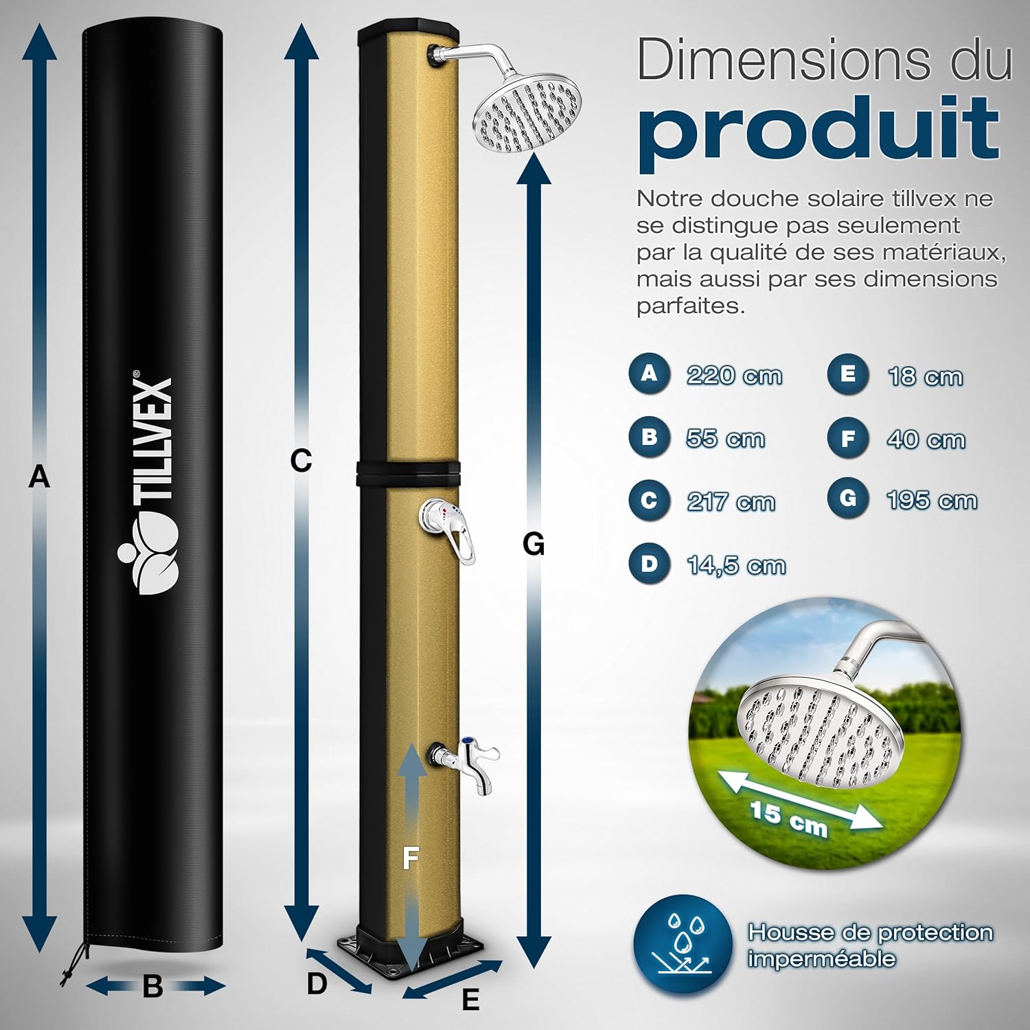 Thumbnail 5 de tillvex Douche solaire 35 litres