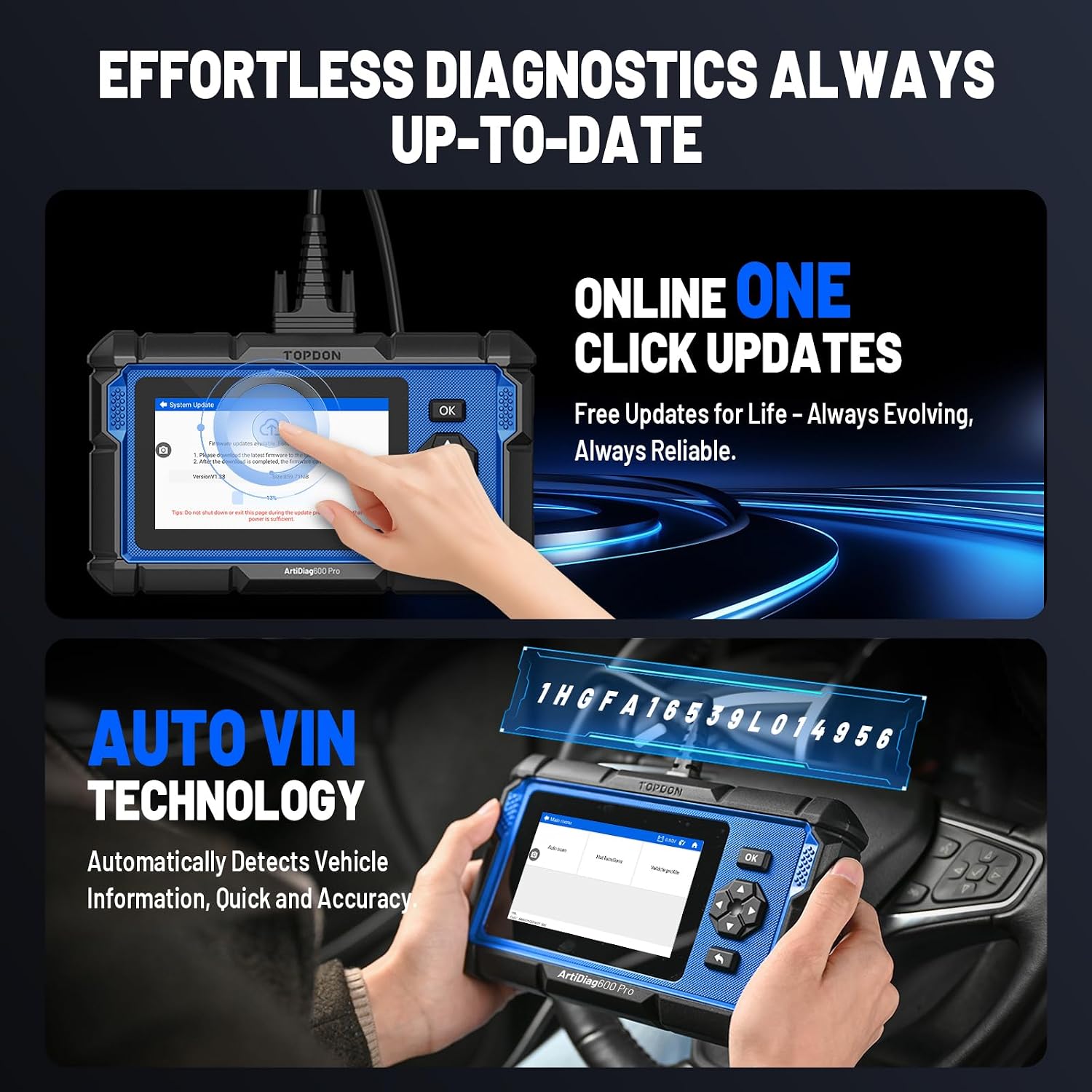 Thumbnail 4 de TOPDON ArtiDiag600 Pro OBD2 Scanner 5"
