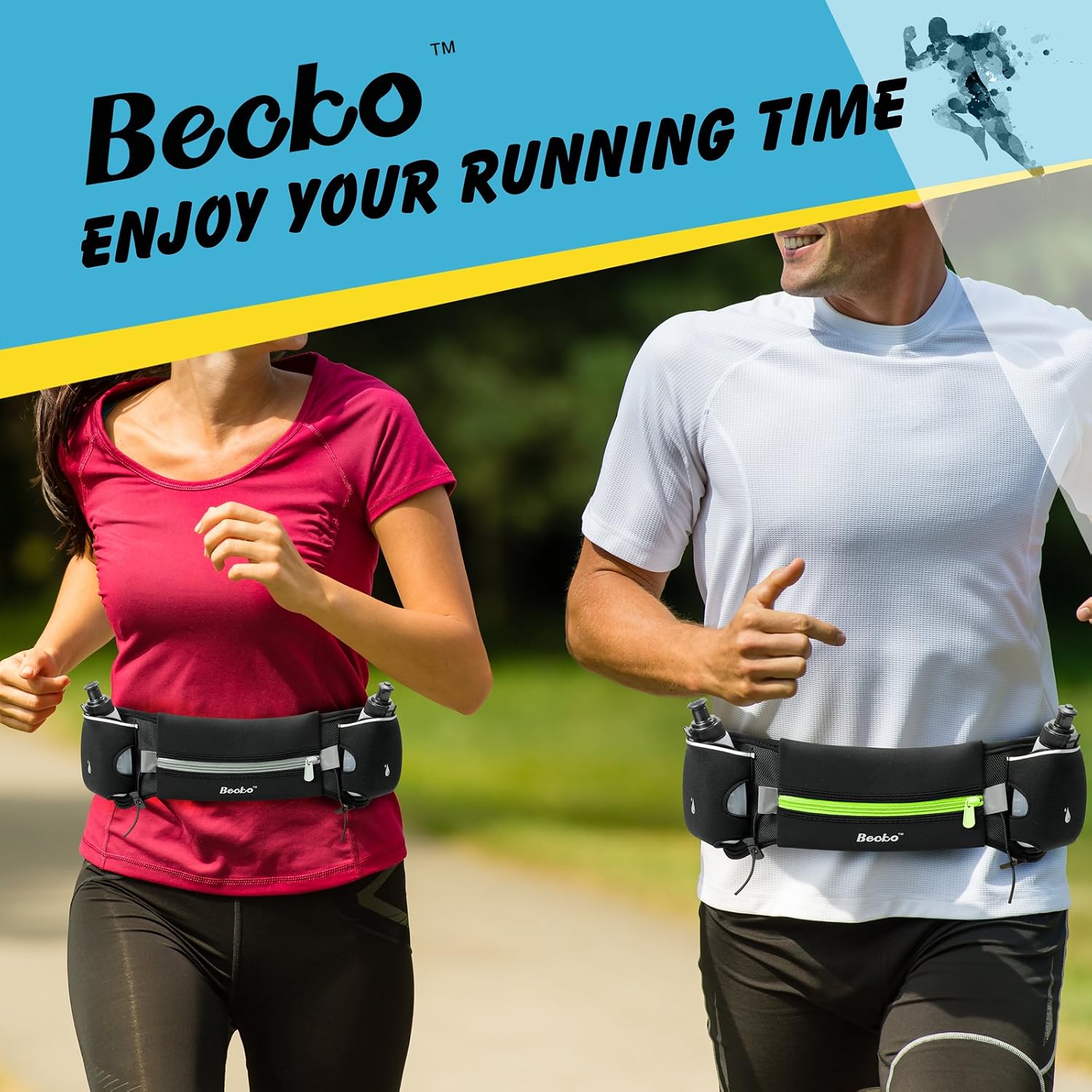 Thumbnail 6 de Becko Lightweight & Durable Running Belts: A Practical Waist Pack for Mindful Mitness on the Move