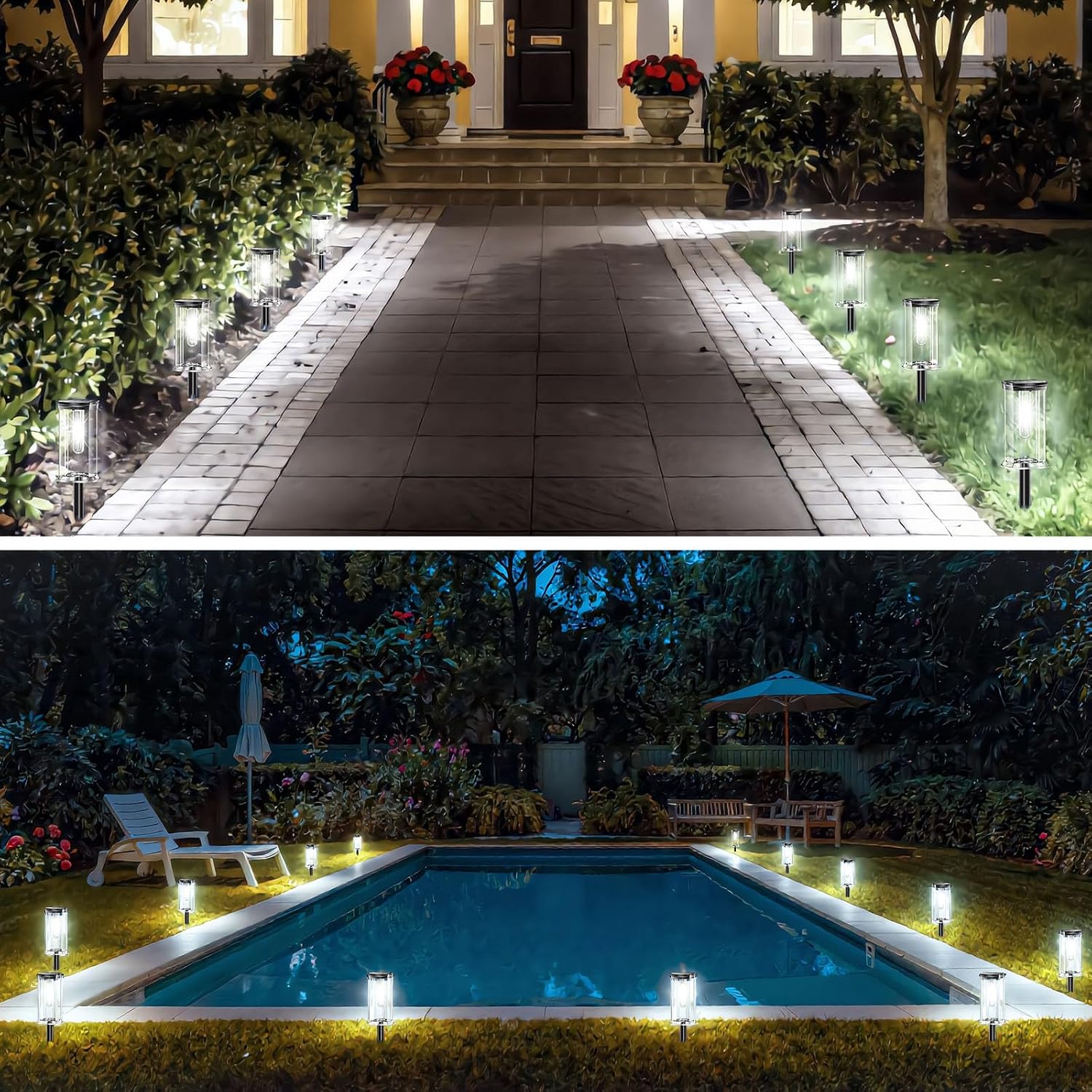 Thumbnail 6 de MAOKOT S-dcwsd Solar Path Lights, 12-Pack, Waterproof White LED