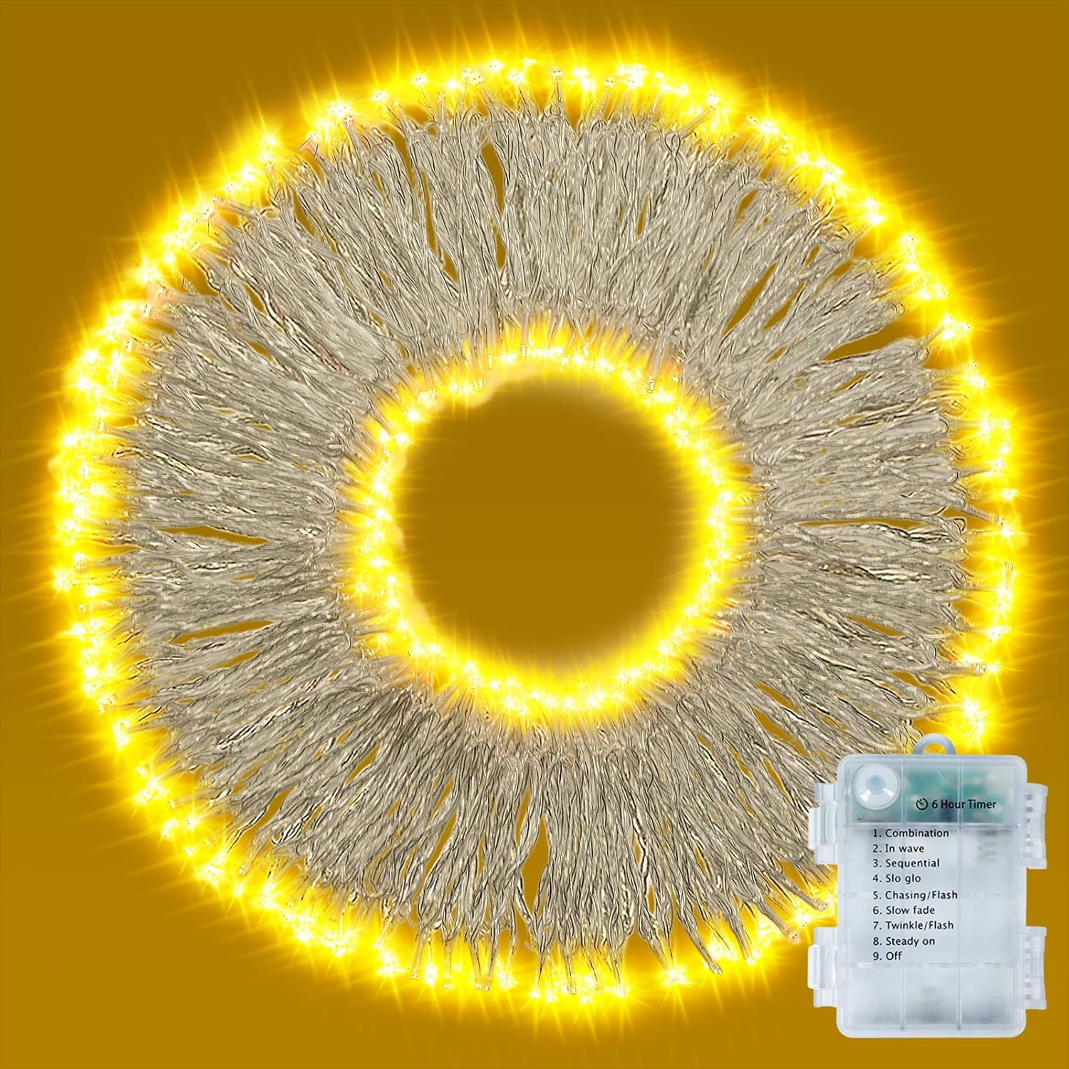 Thumbnail 6 de Lichterkette Außen Batterie Timer 10 m, 100 LEDs Warmweiß – IP44, batteriebetrieben