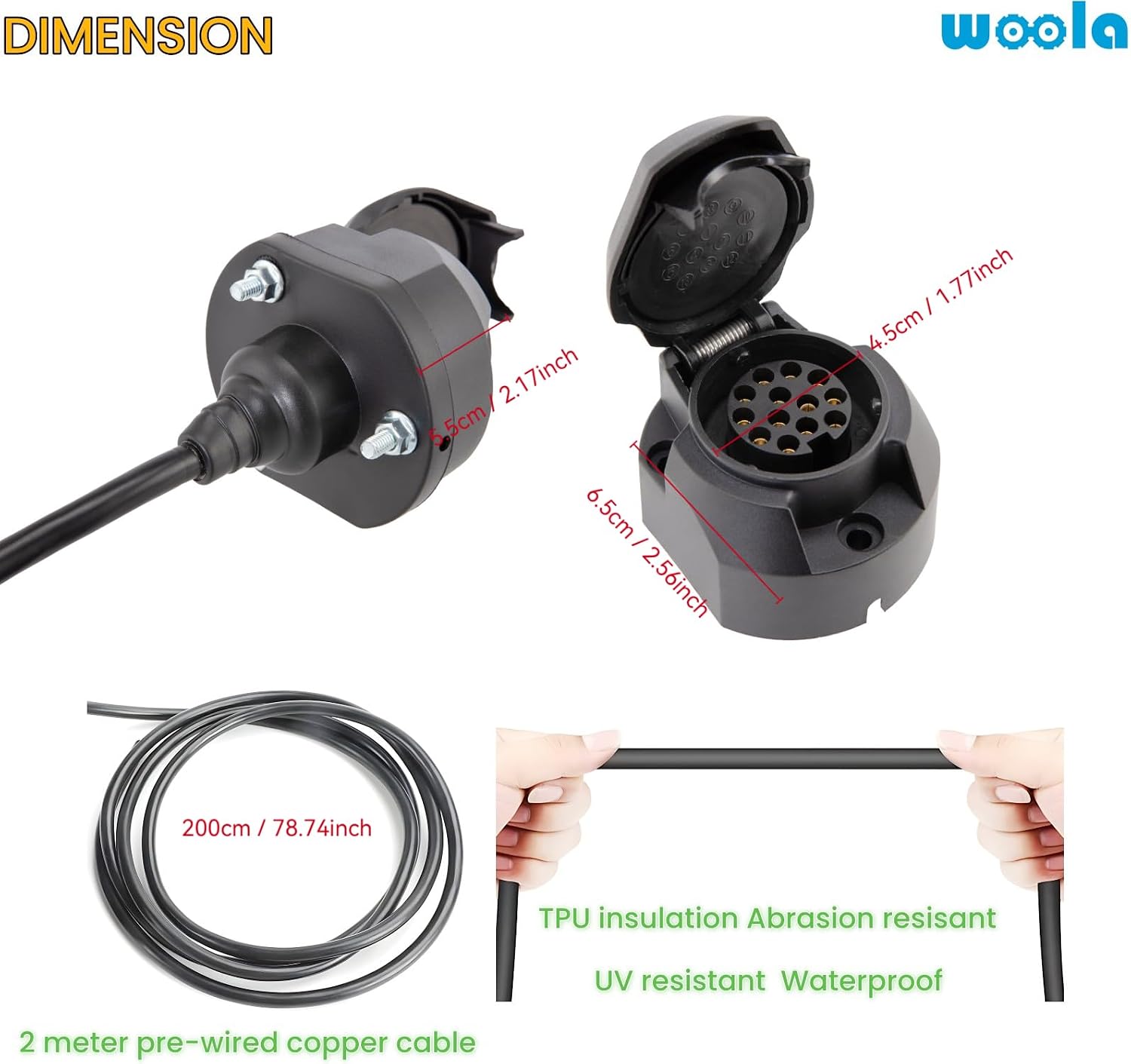 Thumbnail 4 de Woola 13 Pin Trailer Socket 12V