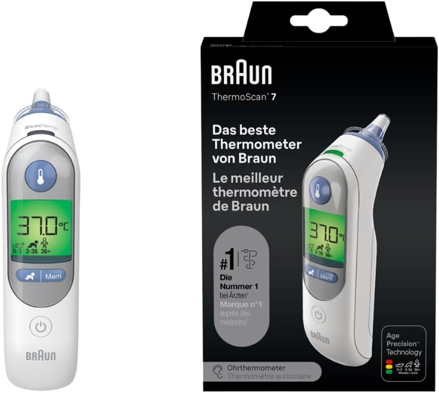 Thumbnail 6 de Braun ThermoScan 7+ connect: termometro auricolare con app Braun Family Care e tecnologia Age Precision