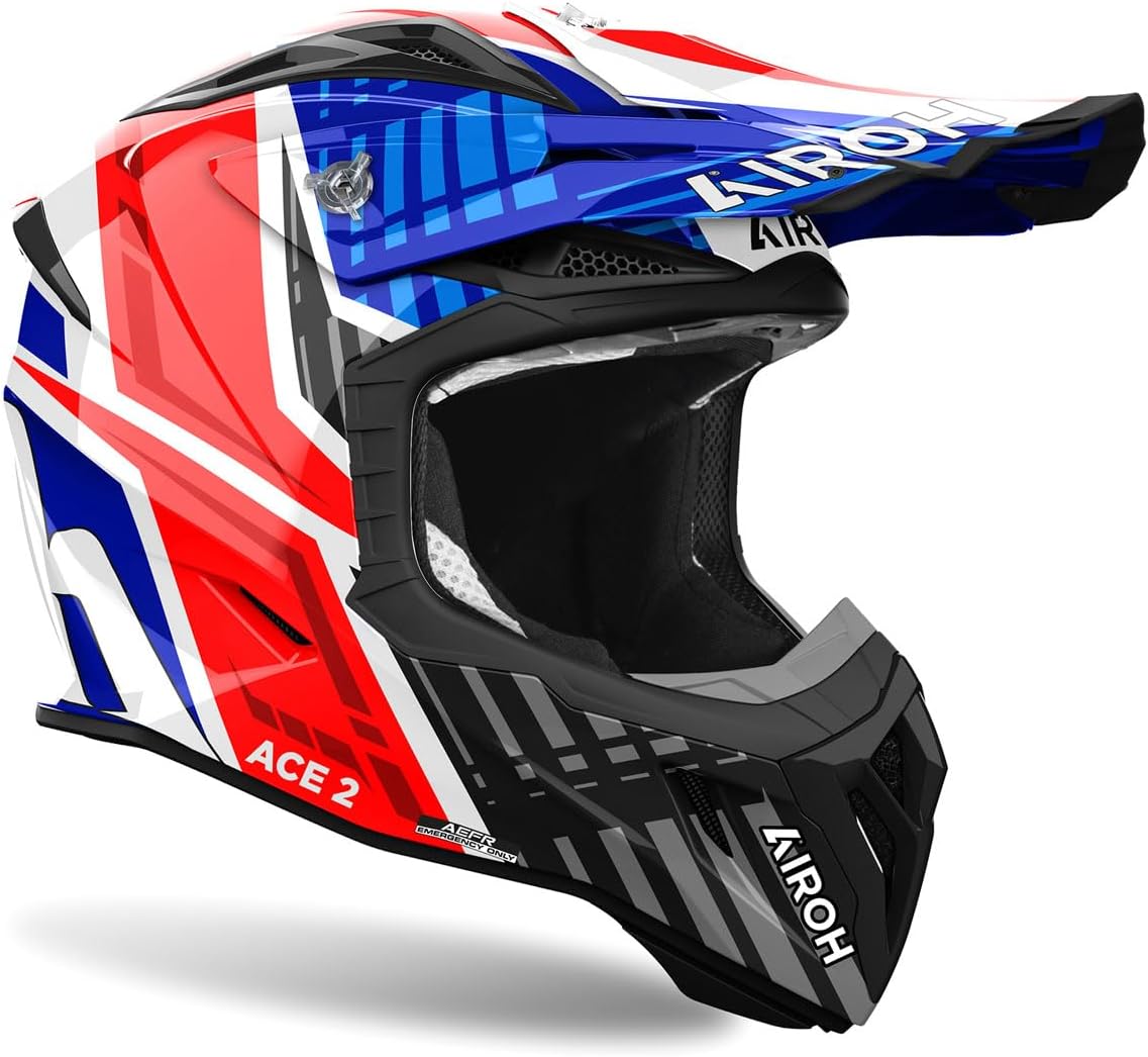 Thumbnail 1 de Casco offroad AIROH Aviator Ace 2 Proud Blue/Red Gloss XS
