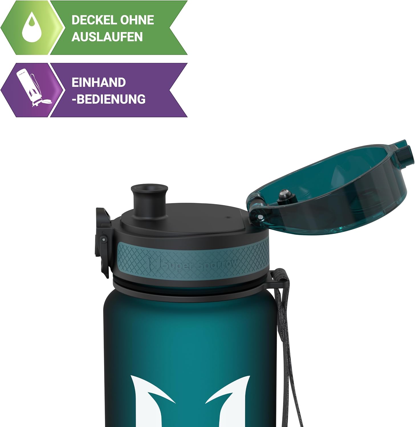 Thumbnail 1 de Sparrow Trinkflasche Sport 750ml – BPA-frei, Tritan Copolyester, 1-Klick Deckel von Super Sparrow