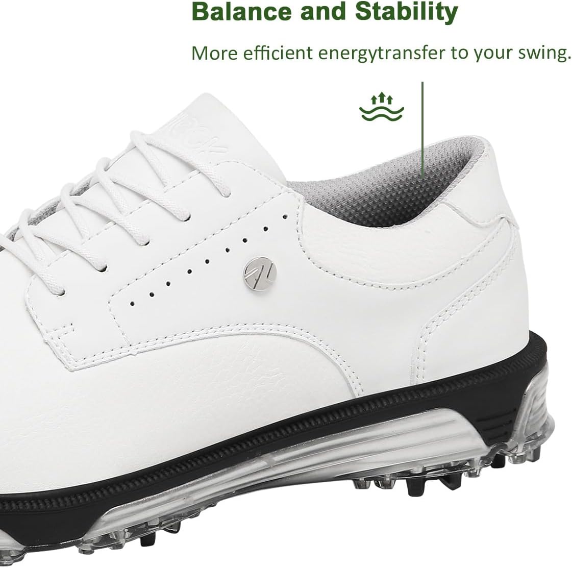 Detalle de ULTIANT Mens Golf Shoes Traditions Spikeless: Comfort, Style, and Durability on the Green
