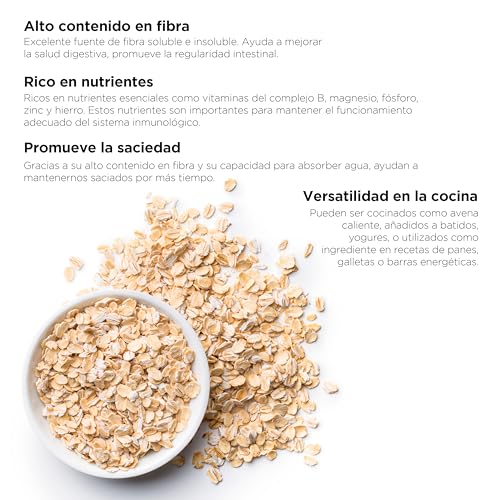 Detalle de Drasanvi SPORT LIVE Copos de Avena Integral BIO 🌾 1kg